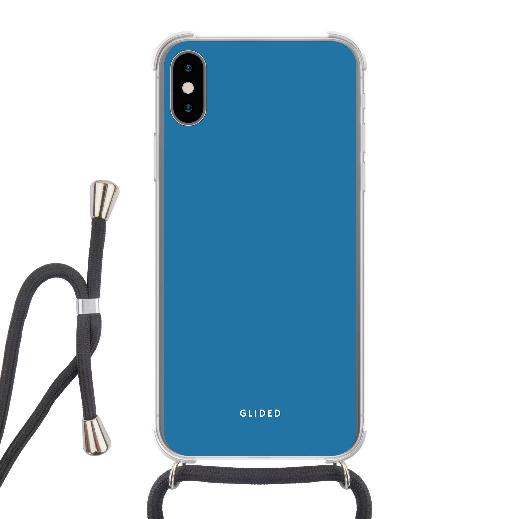 Blue Delight Handyhülle für iPhone X/Xs in bezauberndem Blauton, bietet stilvollen Schutz und elegantes Design.