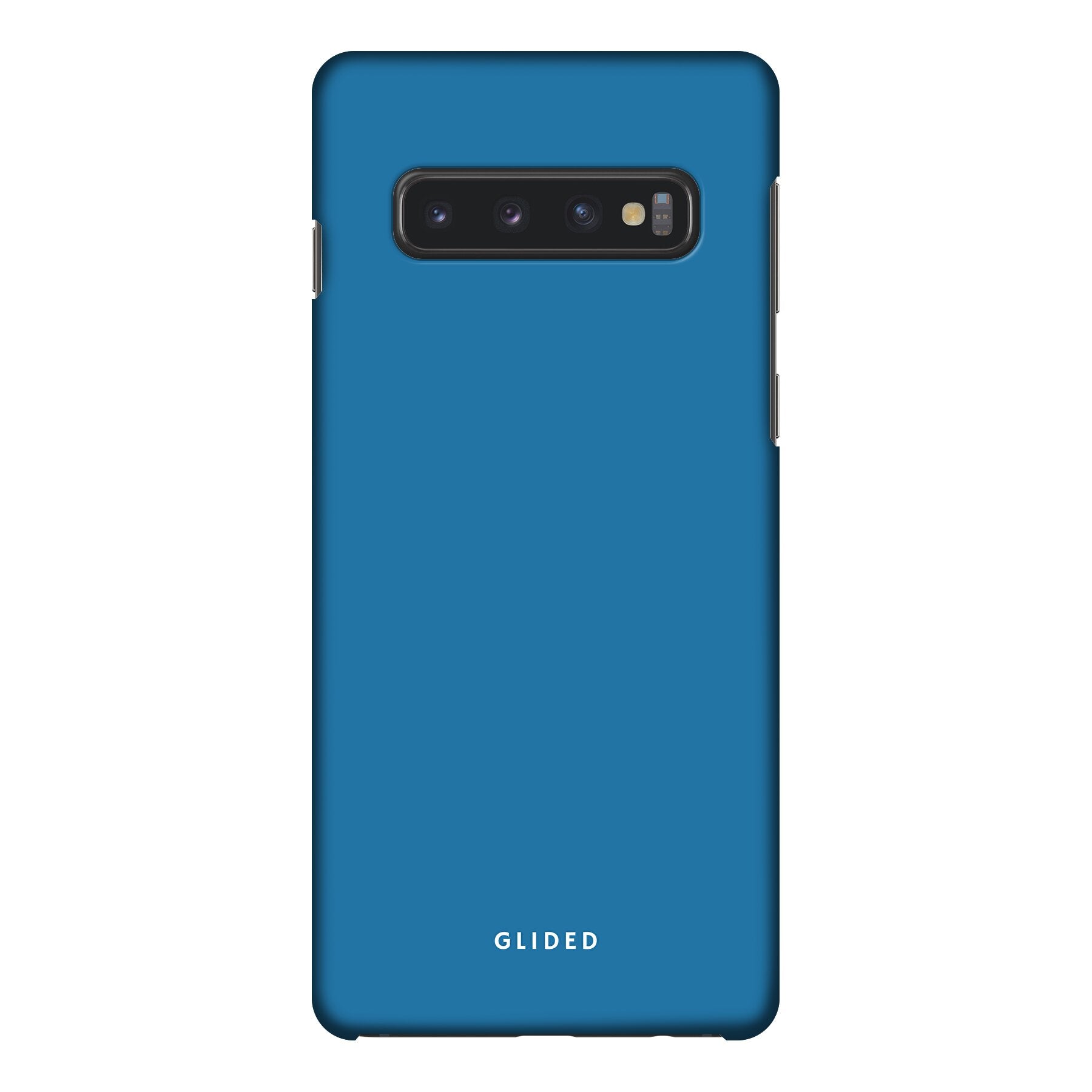 Die Blue Delight Handyhülle für Samsung Galaxy S10 in einem bezaubernden Blauton, die stilvollen Schutz und elegantes Design vereint.