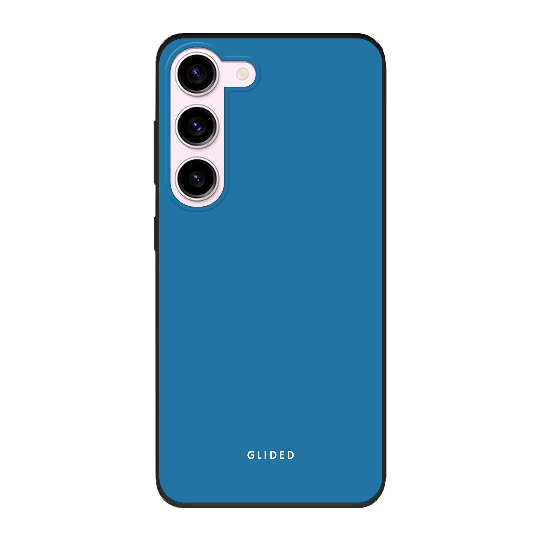 Die 'Blue Delight' Handyhülle für Samsung Galaxy S23 in einem bezaubernden Blauton, die stilvollen Schutz und elegantes Design vereint.