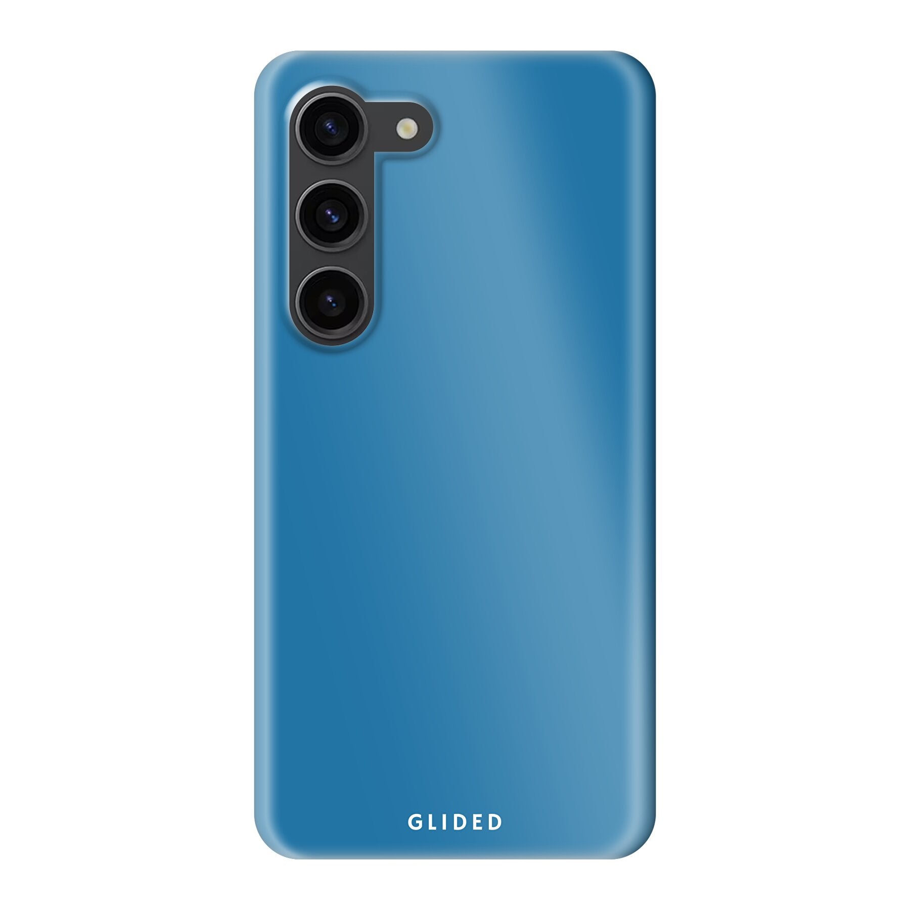 Die 'Blue Delight' Handyhülle für Samsung Galaxy S23 in einem bezaubernden Blauton, die stilvollen Schutz und elegantes Design vereint.