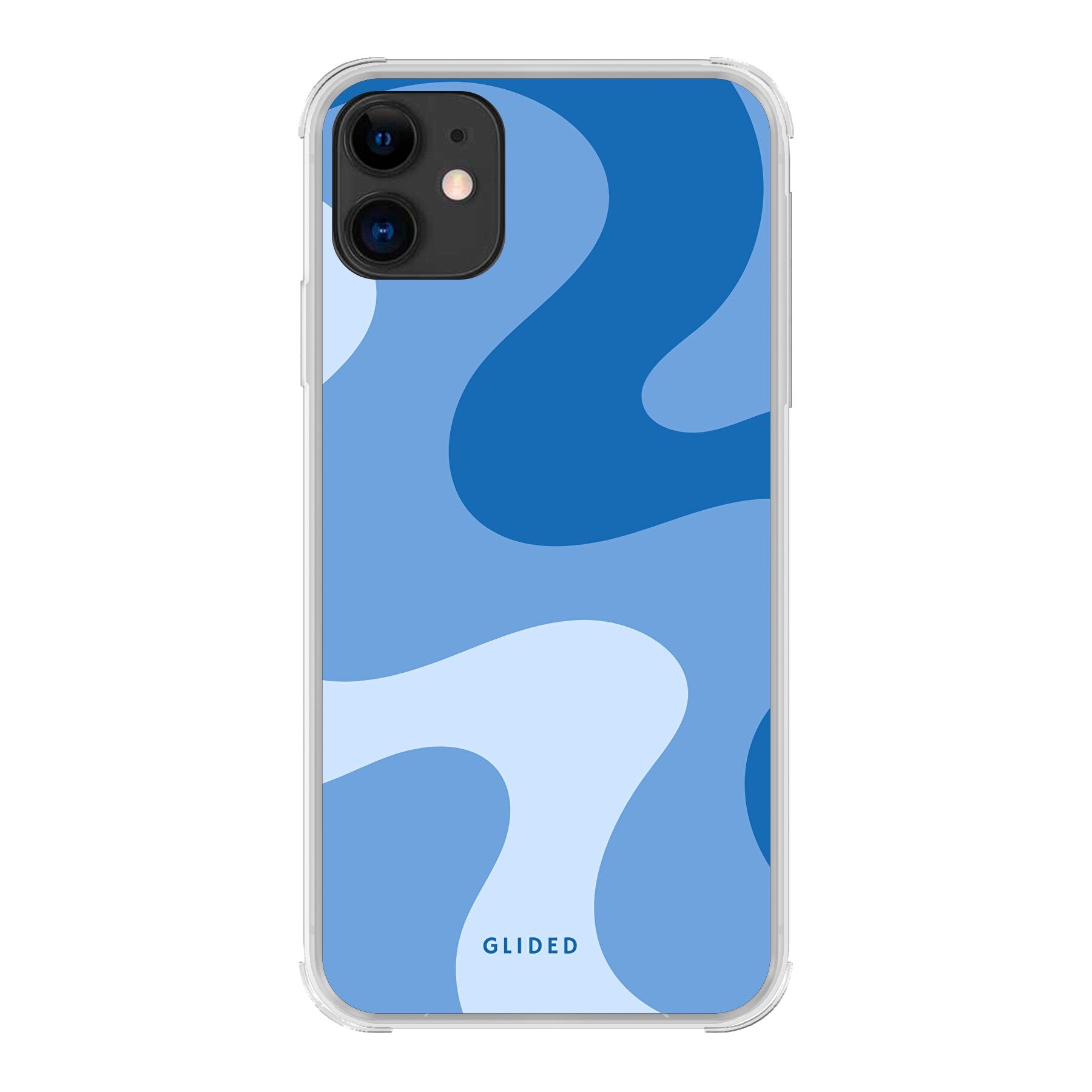 Blue Wave Handyhülle für iPhone 11 mit abstraktem Design in Blau, bietet Schutz und Stil.