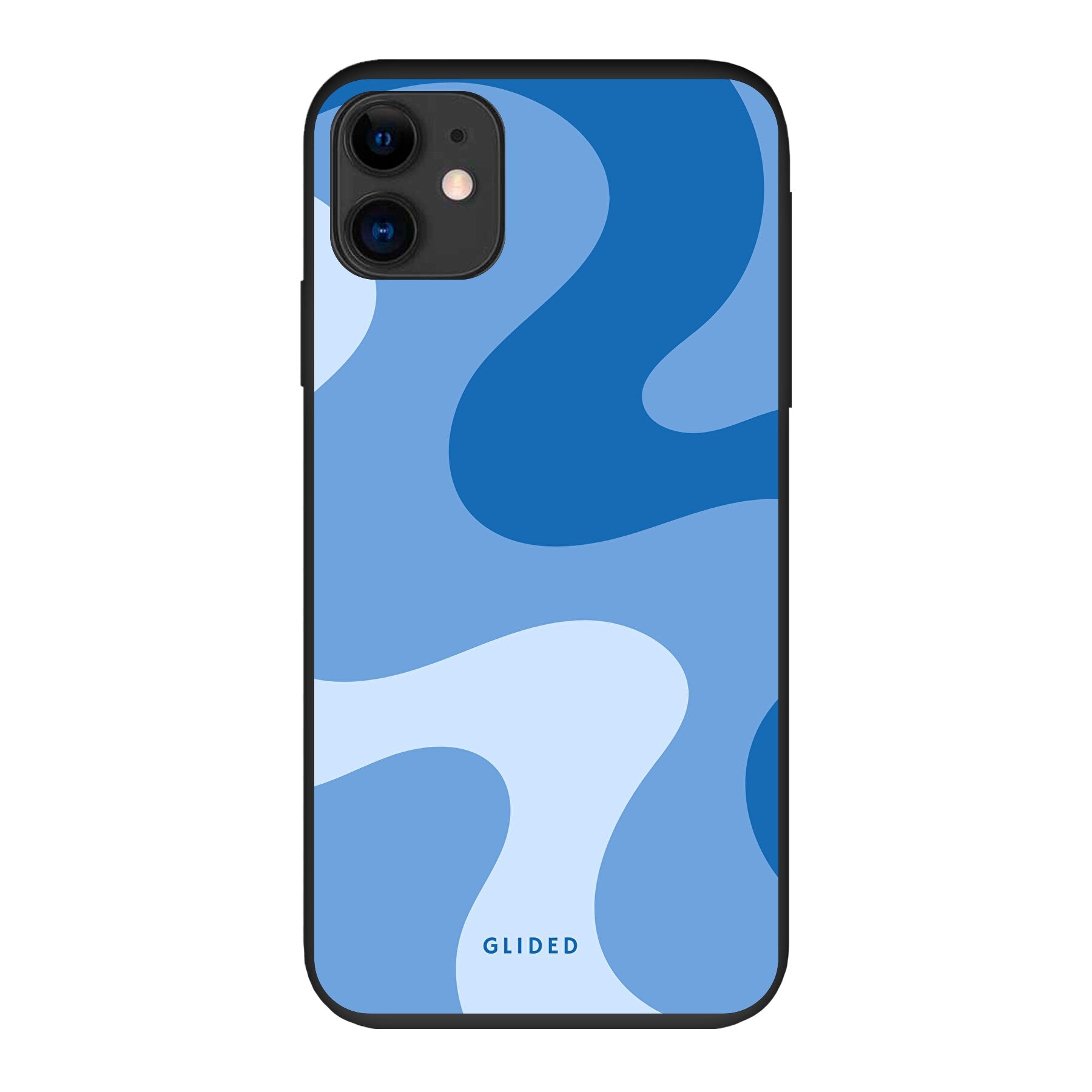 Blue Wave Handyhülle für iPhone 11 mit abstraktem Design in Blau, bietet Schutz und Stil.