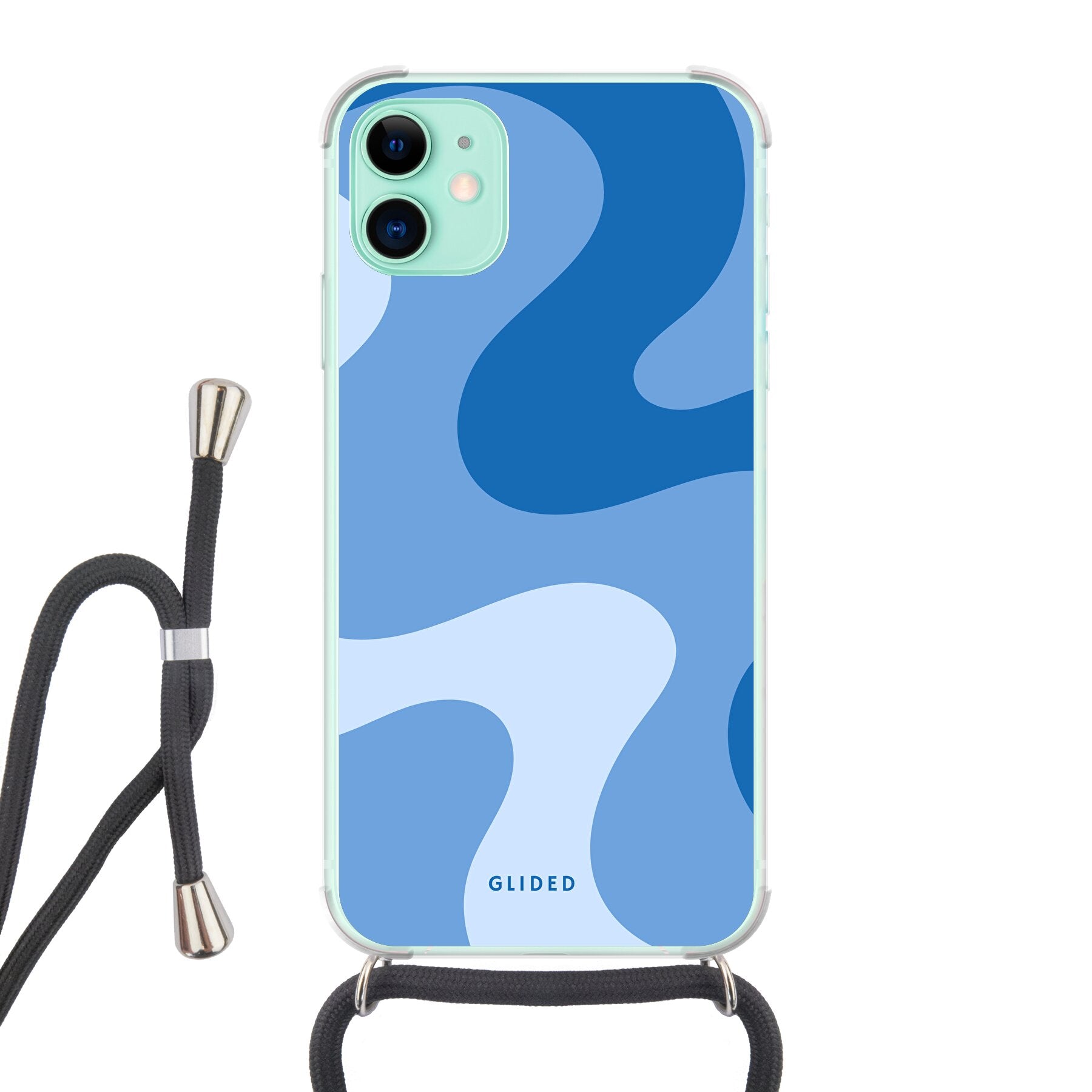 Blue Wave Handyhülle für iPhone 11 mit abstraktem Design in Blau, bietet Schutz und Stil.