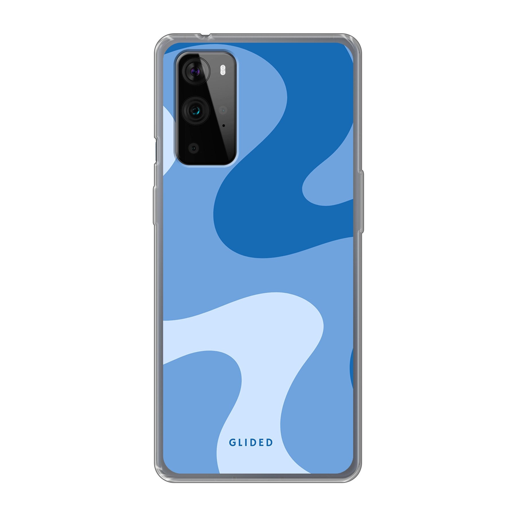 Blue Wave Handyhülle für OnePlus 9 Pro mit abstraktem Design und stoßfestem Schutz.