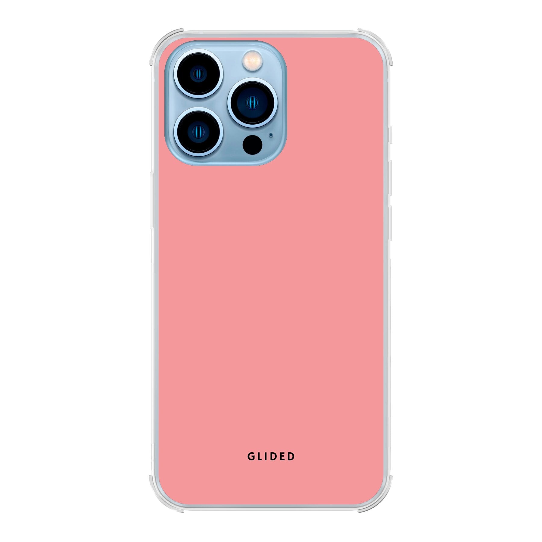 Die 'Blush Bloom' iPhone 13 Pro Max Handyhülle in sanftem Rosaton, elegant und stilvoll, idealer Schutz für dein Smartphone.