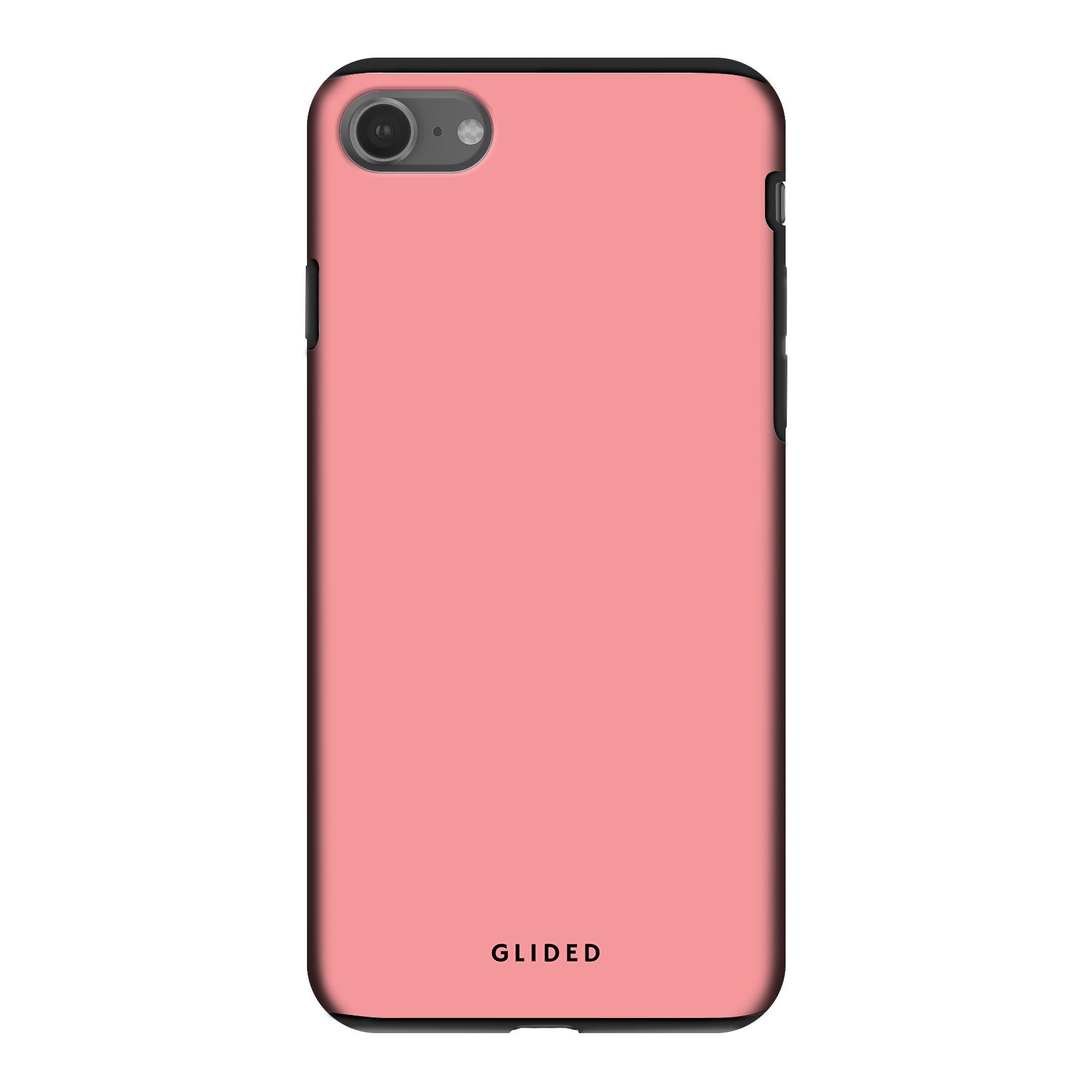 Die 'Blush Bloom' iPhone 8 Handyhülle in sanftem Rosaton, elegant und stilvoll, mit floralen Motiven.