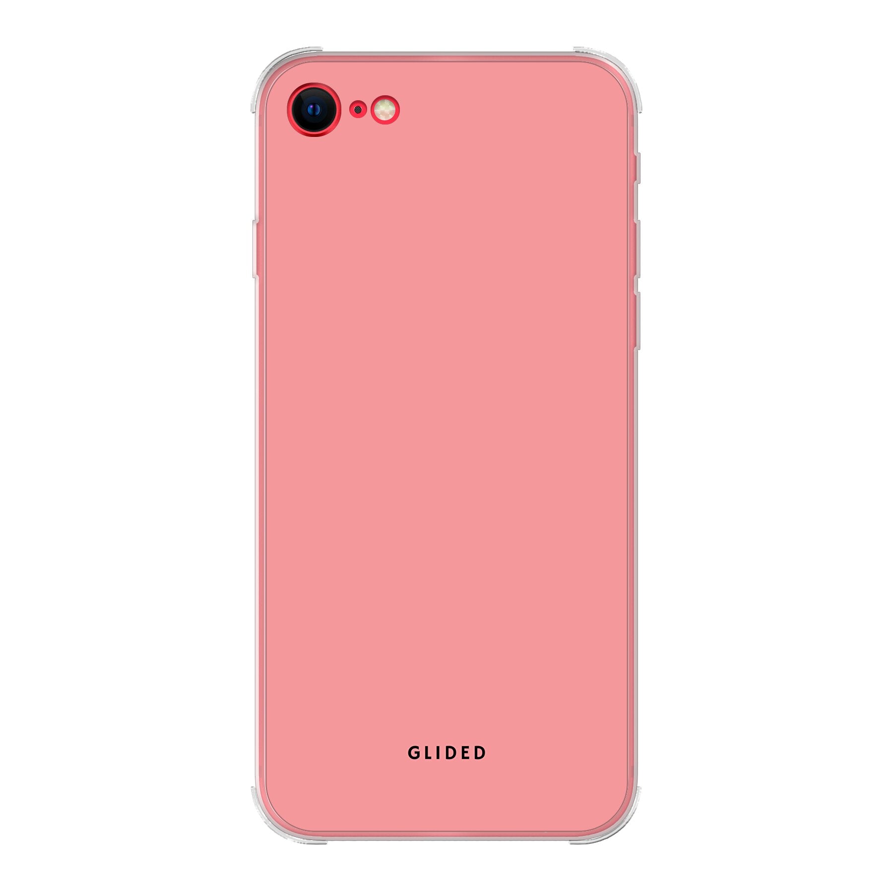 Die 'Blush Bloom' iPhone 8 Handyhülle in sanftem Rosaton, elegant und stilvoll, mit floralen Motiven.