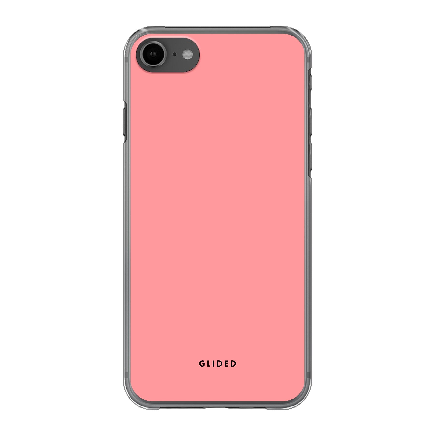 Die 'Blush Bloom' iPhone 8 Handyhülle in sanftem Rosaton, elegant und stilvoll, mit floralen Motiven.