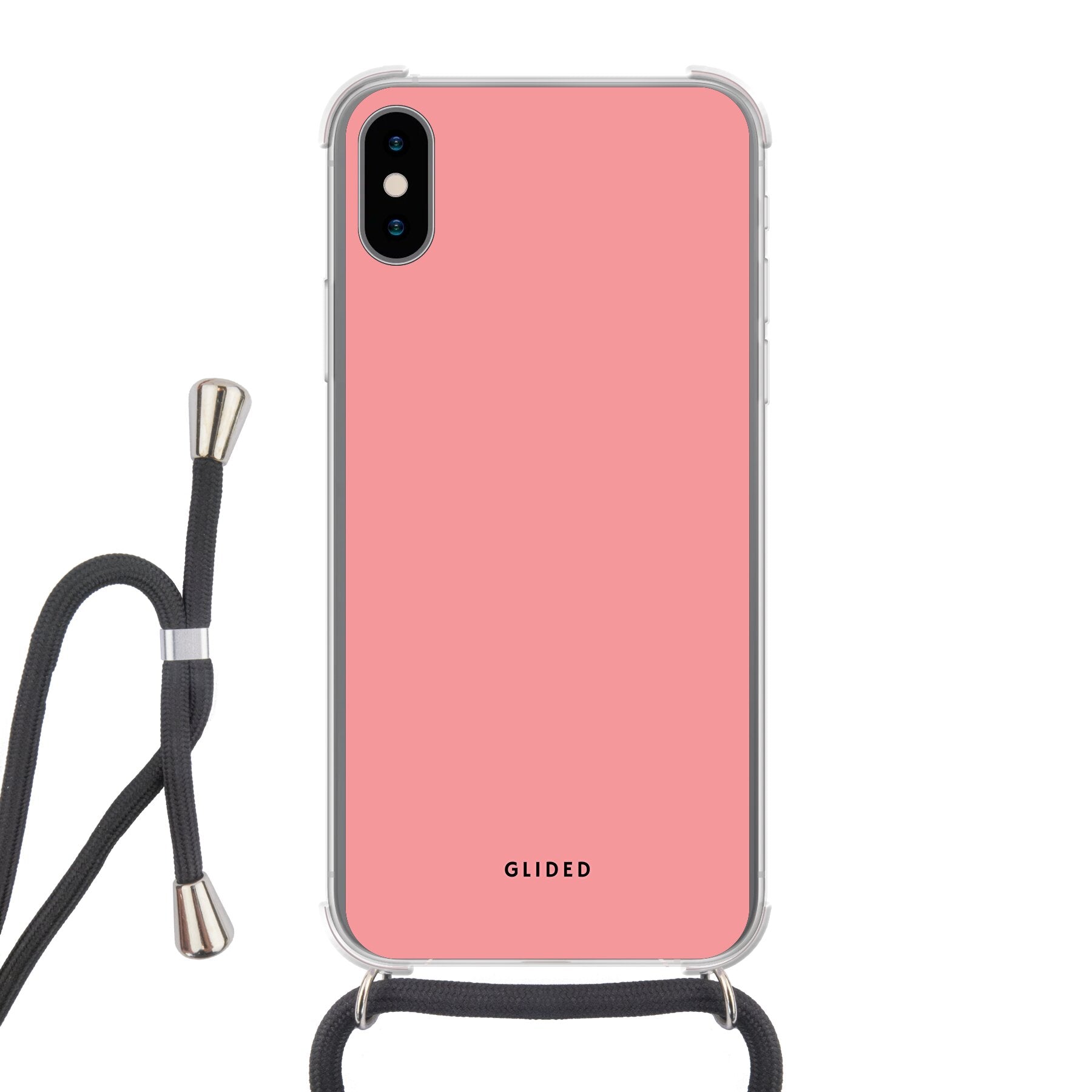 Blush Bloom iPhone X/Xs Handyhülle in sanftem Rosaton mit floralem Design, ideal für stilvollen Schutz.