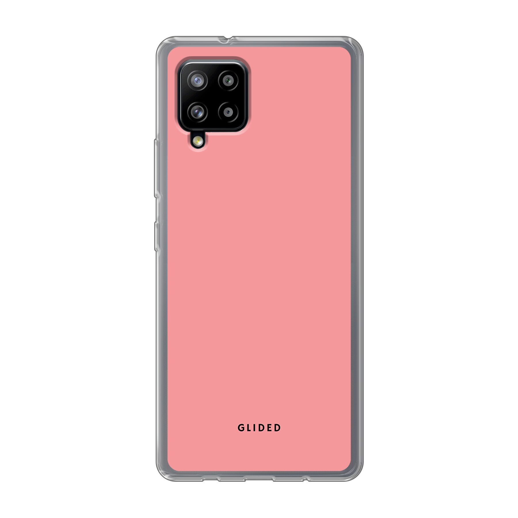 Die 'Blush Bloom' Handyhülle für Samsung Galaxy A42 5G in sanften Rosatönen, elegant und stilvoll gestaltet mit floralen Motiven.