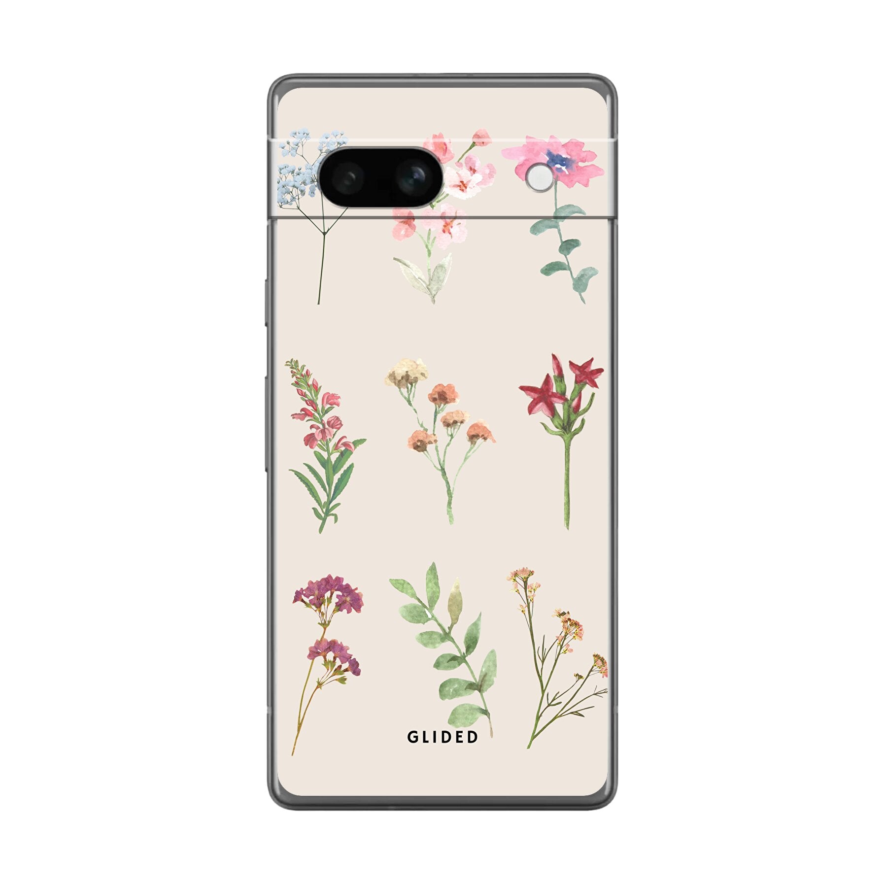 Botanical Garden Handyhülle für Google Pixel 7a mit lebendigen Blumenmotiven und elegantem Design.