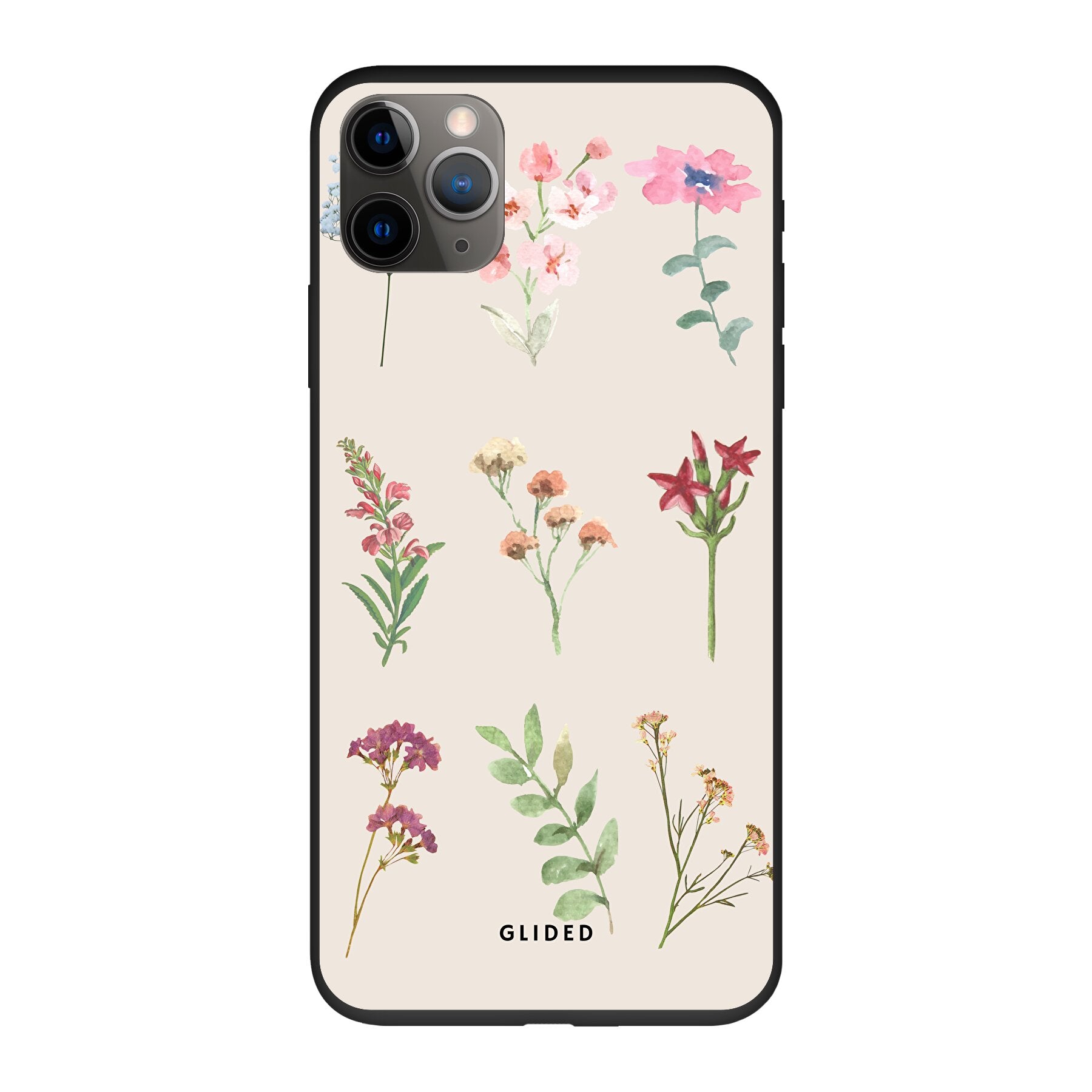 Botanical Garden iPhone 11 Pro Handyhülle mit lebendigen Blumenmotiven und elegantem Design, ideal für Natur- und Kunstliebhaber.