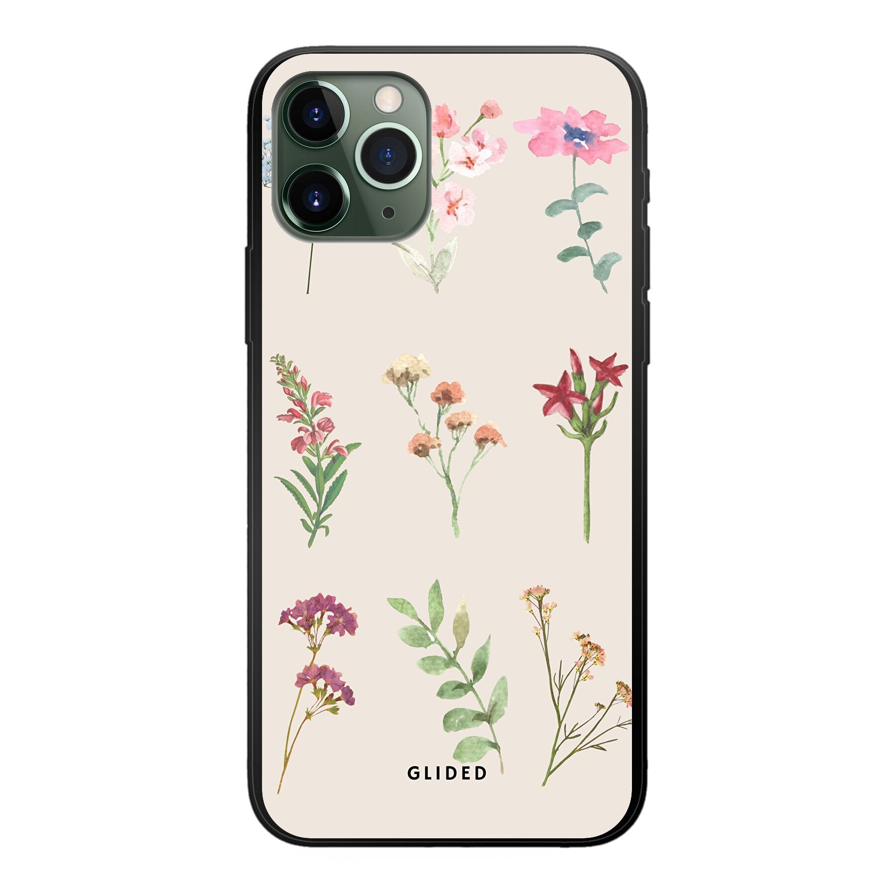 Botanical Garden iPhone 11 Pro Handyhülle mit lebendigen Blumenmotiven und elegantem Design, ideal für Natur- und Kunstliebhaber.