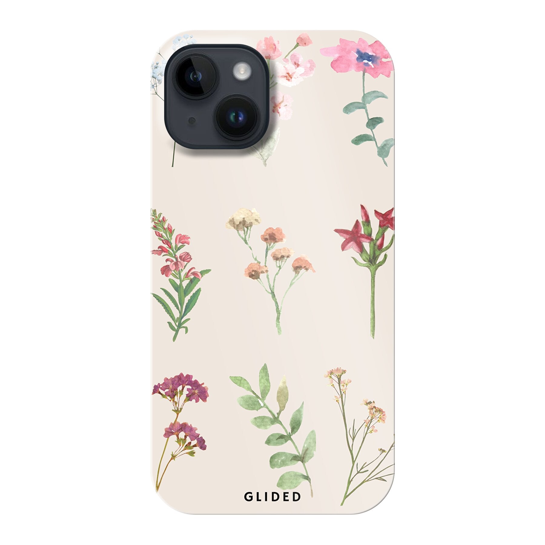 Botanical Garden iPhone 14 Handyhülle mit lebendigen Blumenmotiven und elegantem Design, ideal für Naturliebhaber.