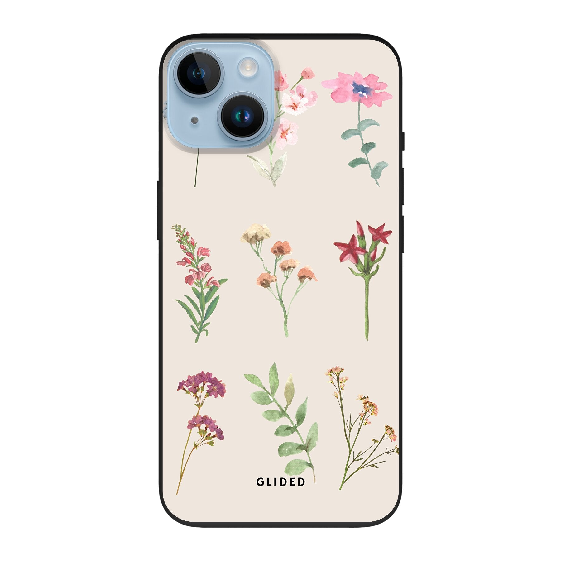 Botanical Garden iPhone 14 Handyhülle mit lebendigen Blumenmotiven und elegantem Design, ideal für Naturliebhaber.