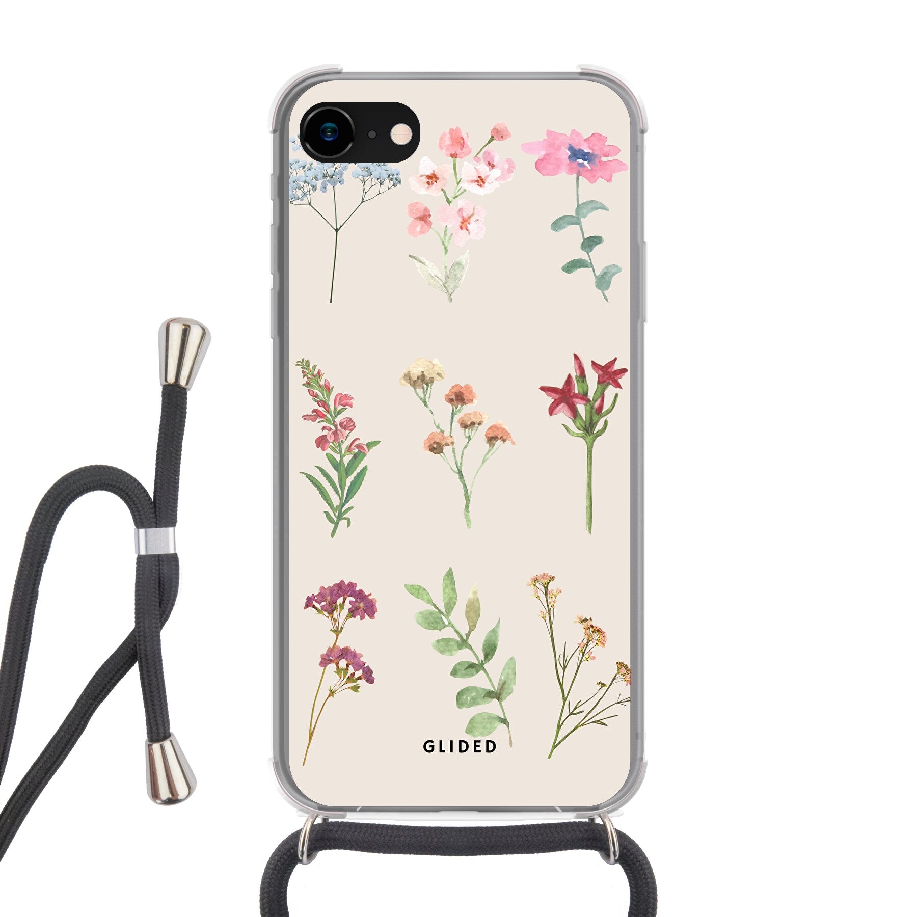 Botanical Garden iPhone 8 Handyhülle mit lebendigen Blumenmotiven und elegantem Design, ideal für Naturliebhaber.