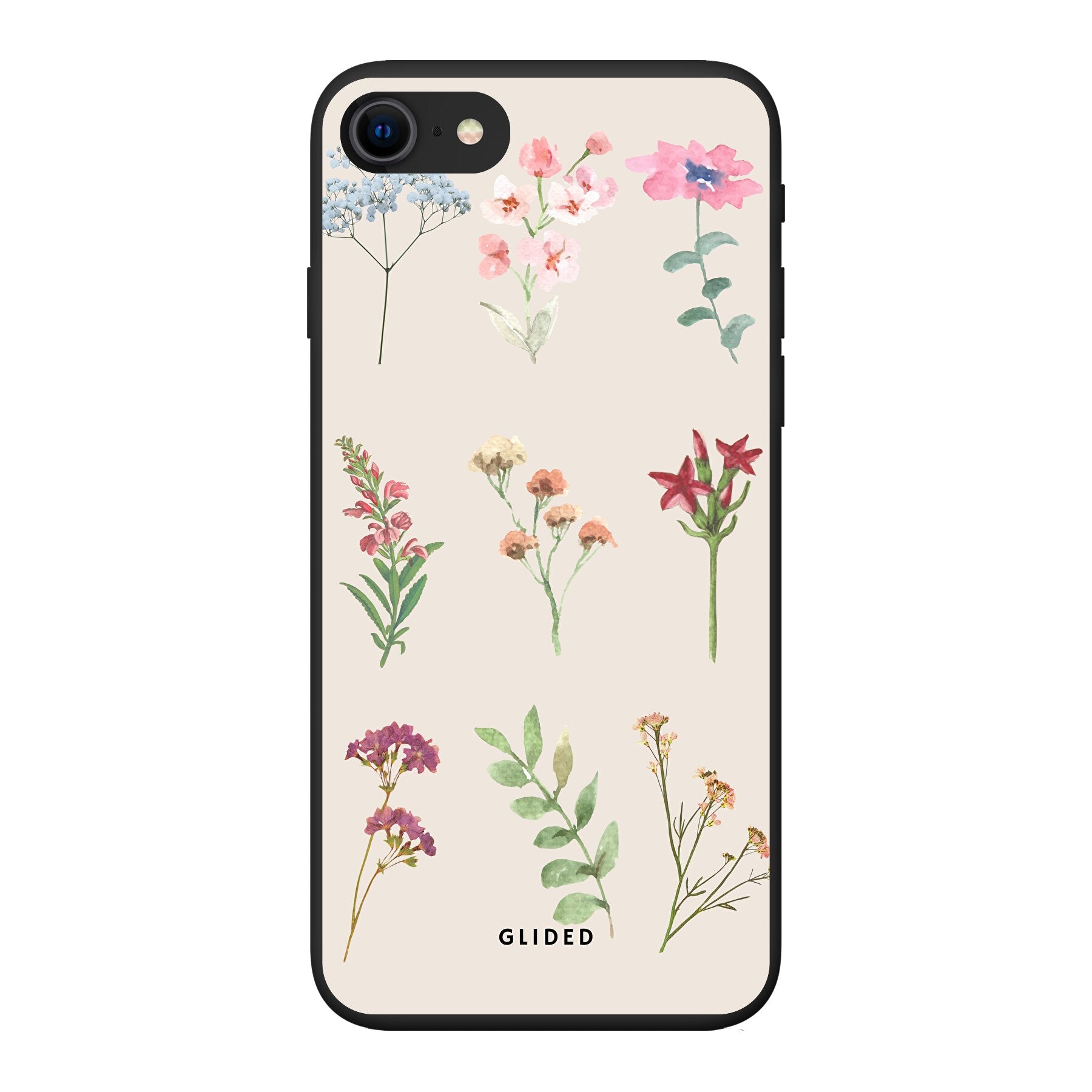 Botanical Garden iPhone 8 Handyhülle mit lebendigen Blumenmotiven und elegantem Design, ideal für Naturliebhaber.