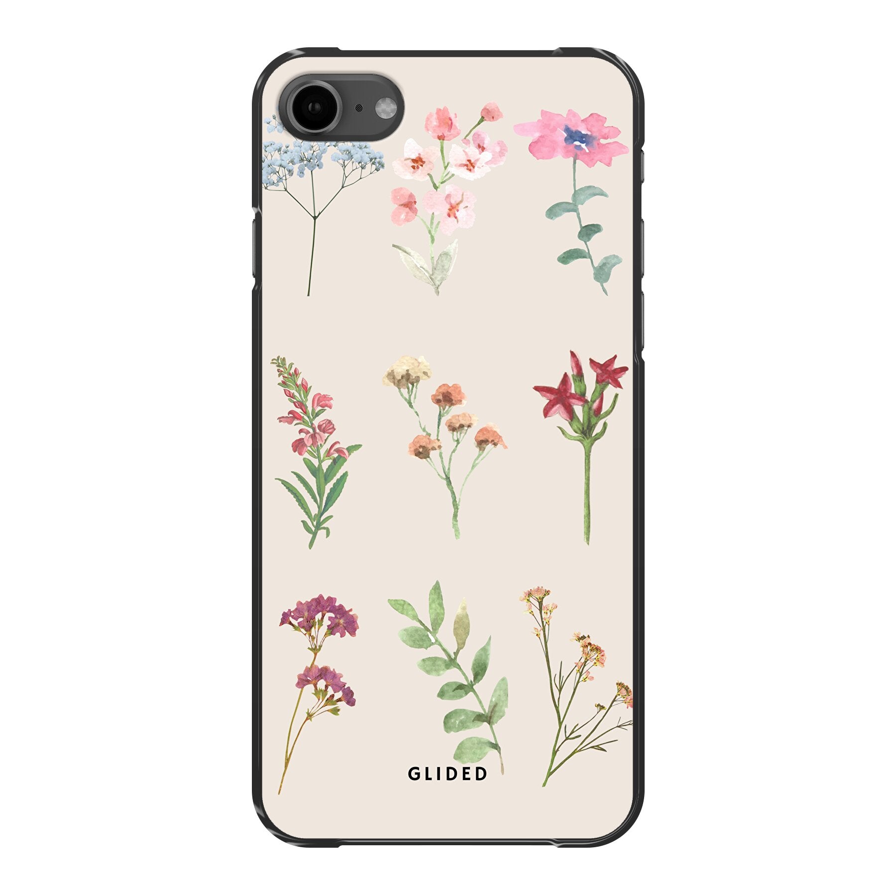 Botanical Garden iPhone 8 Handyhülle mit lebendigen Blumenmotiven und elegantem Design, ideal für Naturliebhaber.