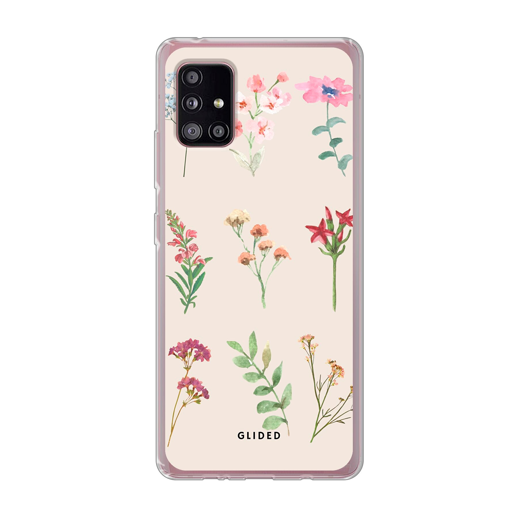 Botanical Garden Handyhülle für Samsung Galaxy A51 5G mit lebendigen Blumenmotiven und elegantem Design.