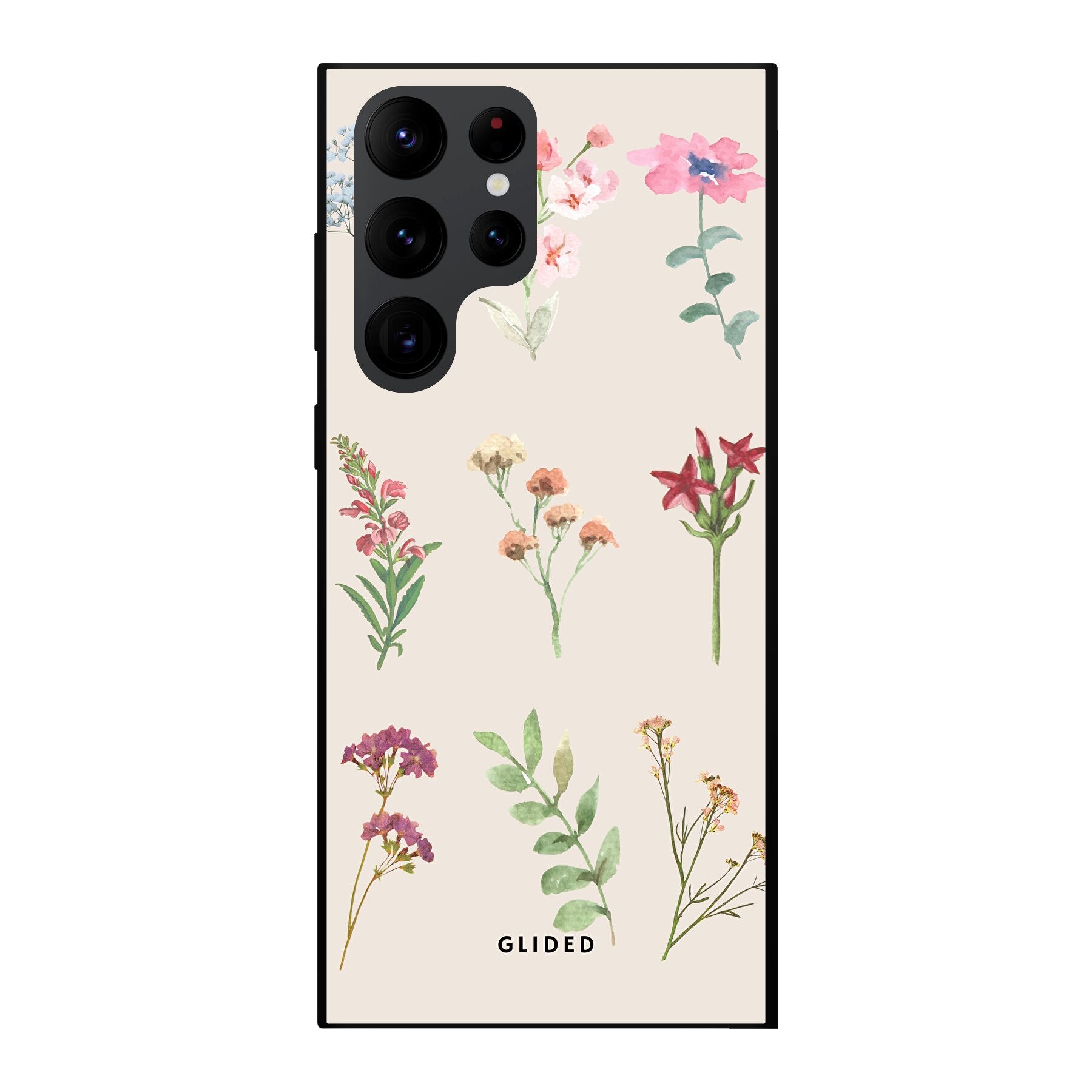 Botanical Garden Handyhülle für Samsung Galaxy S22 Ultra mit lebendigen Blumenmotiven und elegantem Design.