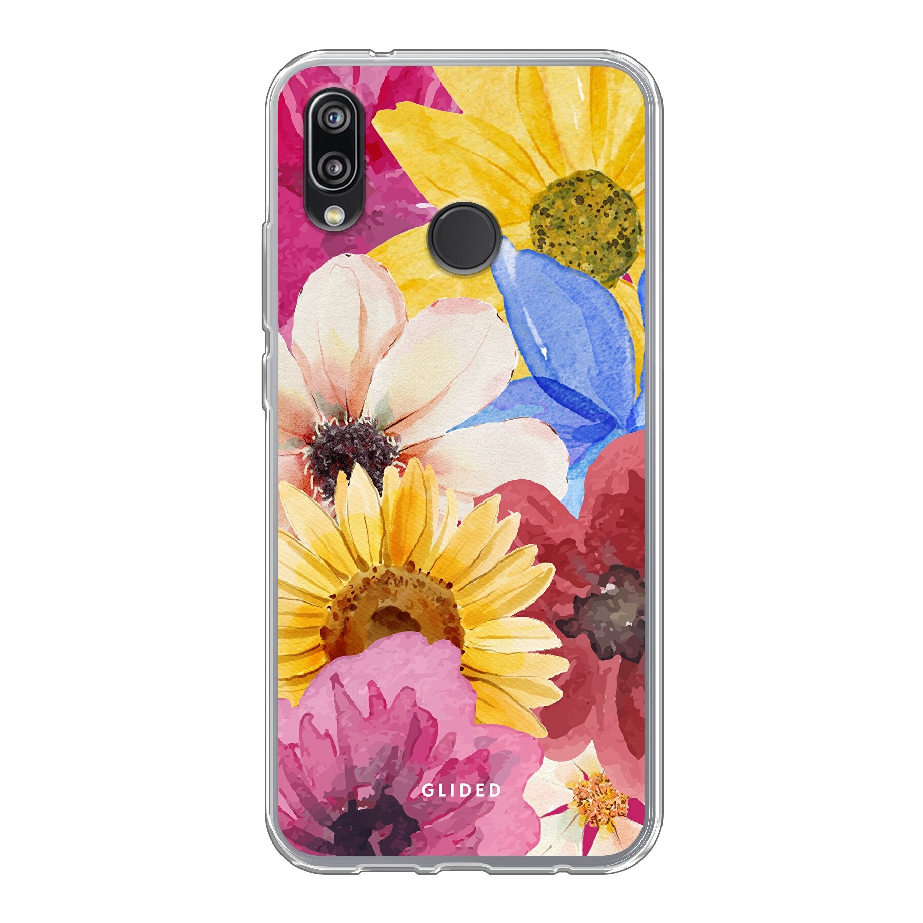 Bouquet Huawei P20 Lite Handyhülle mit floralen Designs, die lebendige Farben und zarte Blütenblätter zeigt, idealer Schutz für dein Smartphone.