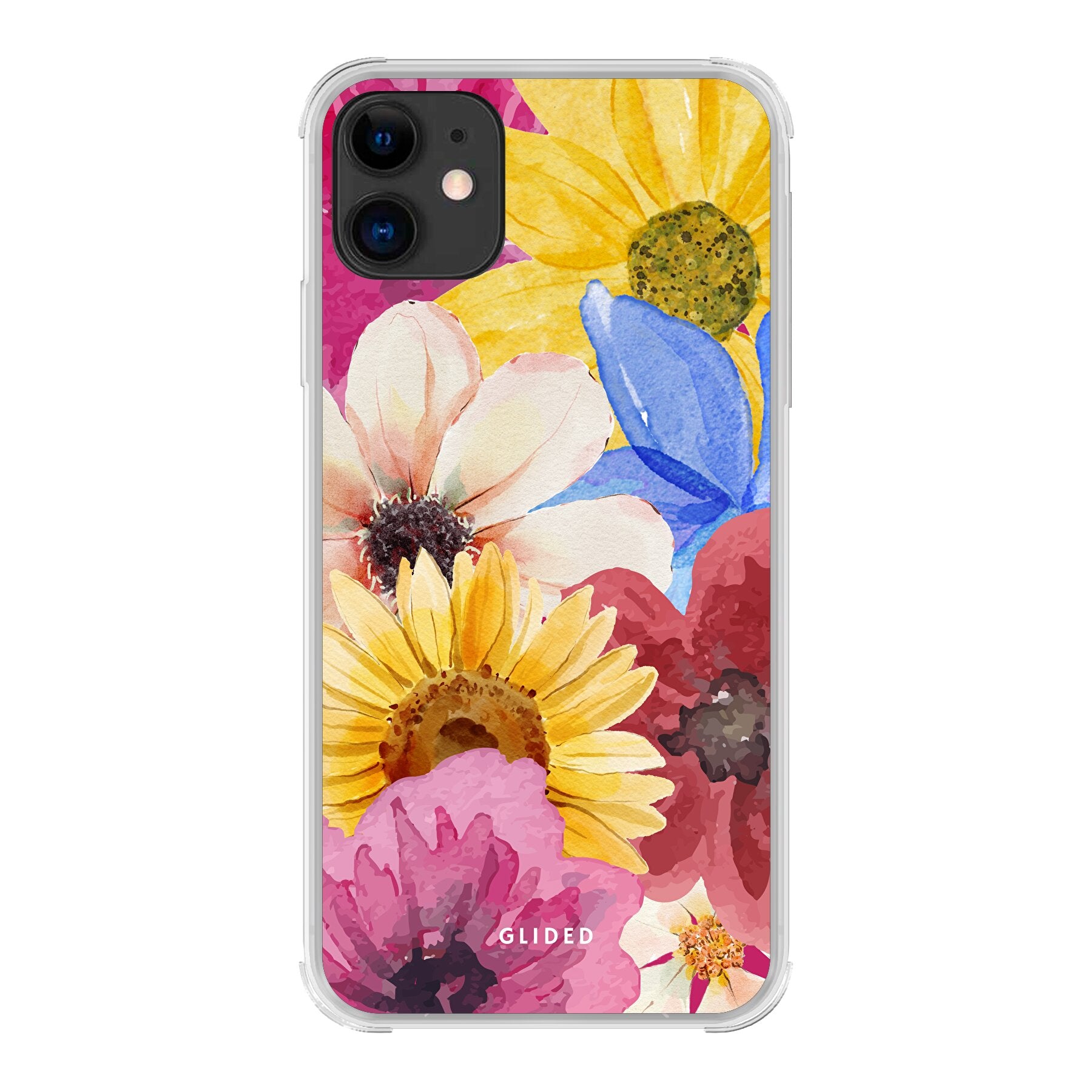 Bouquet iPhone 11 Handyhülle mit floralen Designs, die lebendige Blumen darstellt und stilvollen Schutz bietet.