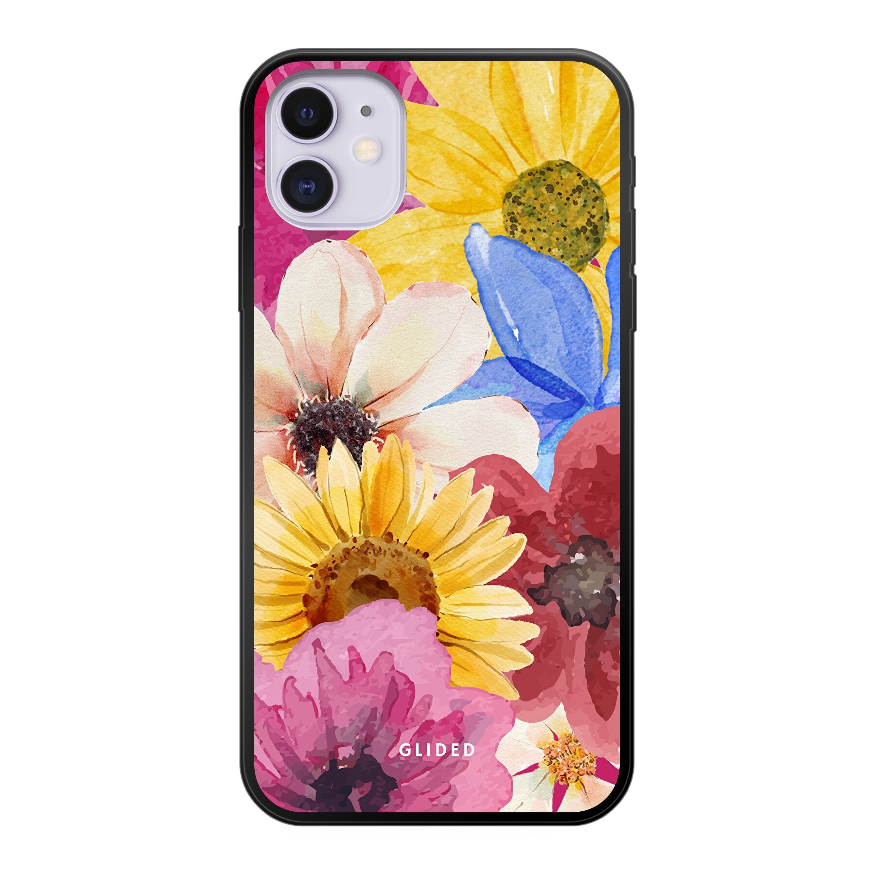 Bouquet iPhone 11 Handyhülle mit floralen Designs, die lebendige Blumen darstellt und stilvollen Schutz bietet.