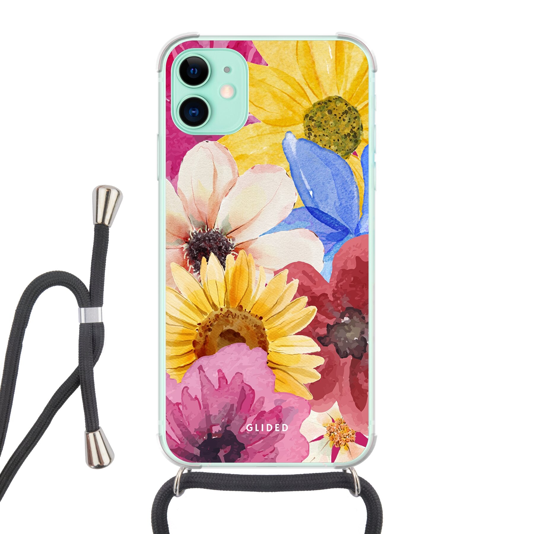 Bouquet iPhone 11 Handyhülle mit floralen Designs, die lebendige Blumen darstellt und stilvollen Schutz bietet.