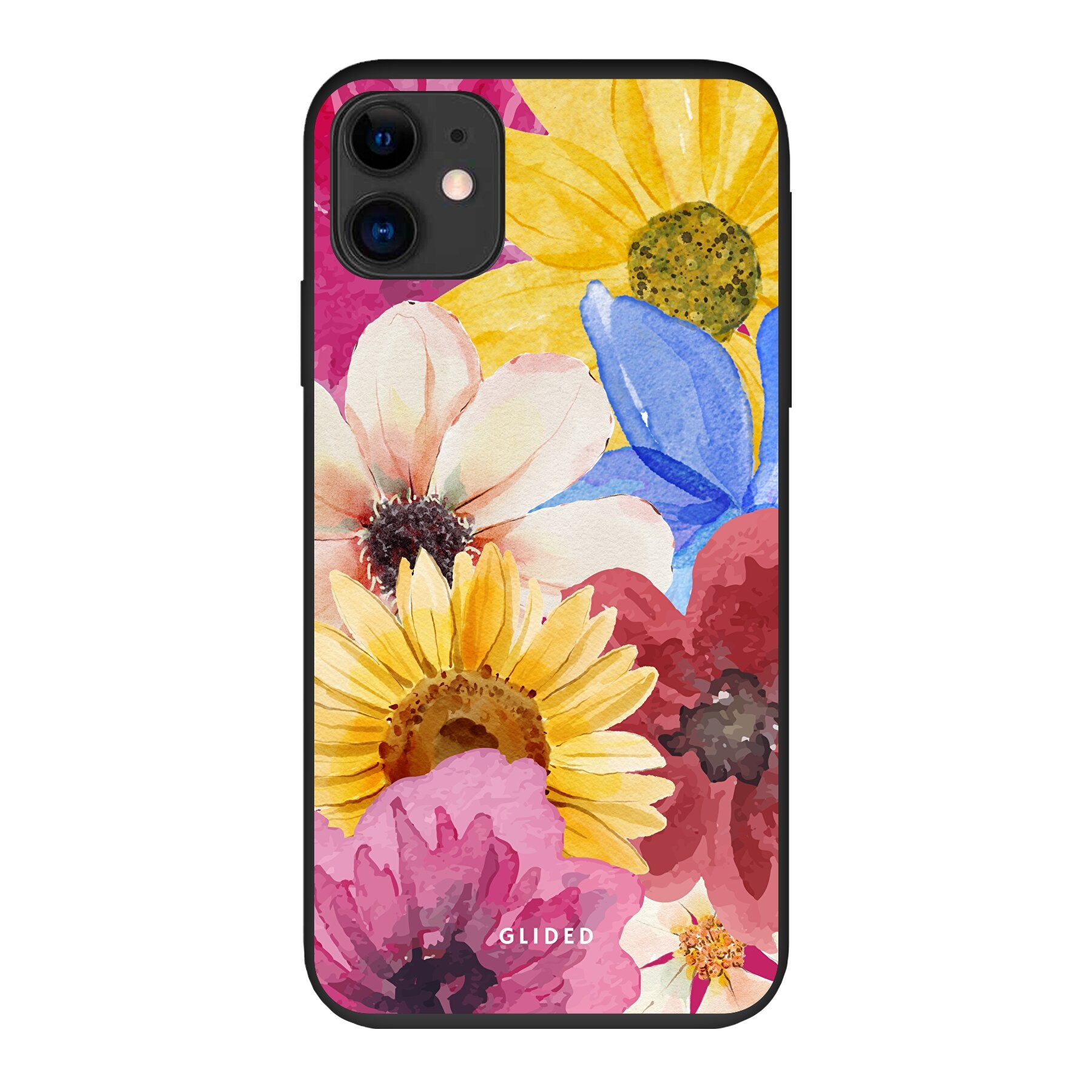 Bouquet iPhone 11 Handyhülle mit floralen Designs, die lebendige Blumen darstellt und stilvollen Schutz bietet.