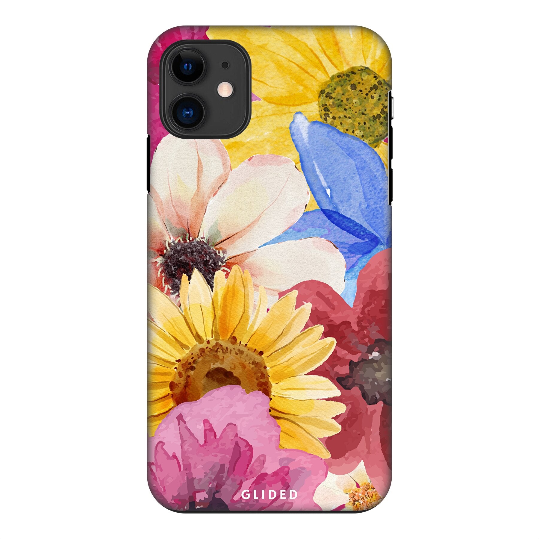 Bouquet iPhone 11 Handyhülle mit floralen Designs, die lebendige Blumen darstellt und stilvollen Schutz bietet.