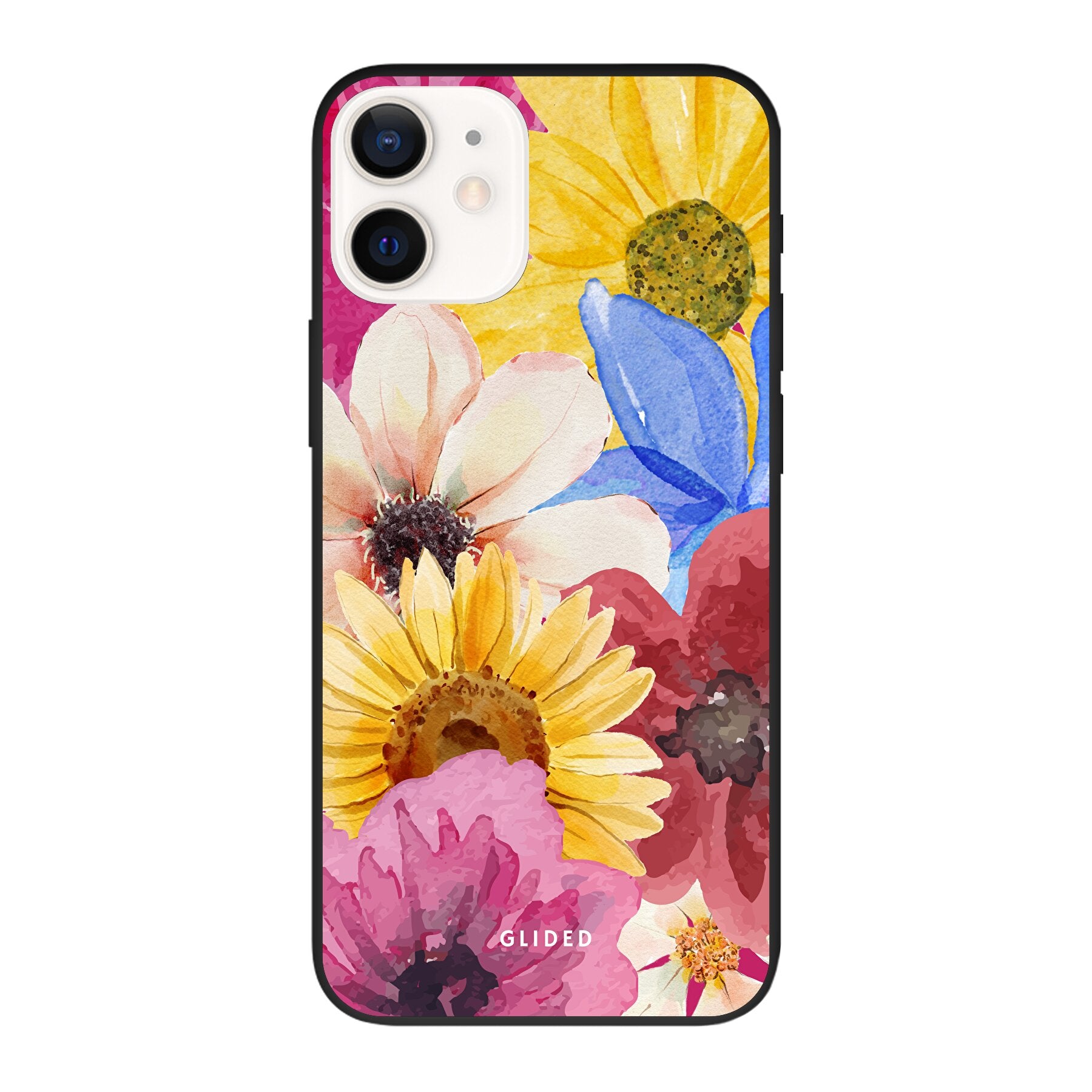 Bouquet iPhone 12 Pro Handyhülle mit floralen Designs, die lebendige Blumen darstellt und stilvollen Schutz bietet.