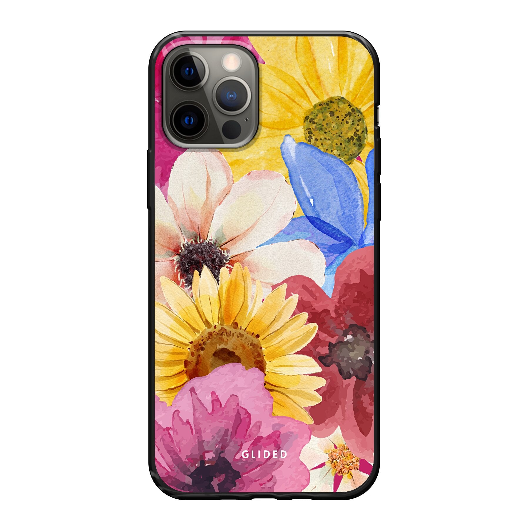 Bouquet iPhone 12 Pro Handyhülle mit floralen Designs, die lebendige Blumen darstellt und stilvollen Schutz bietet.