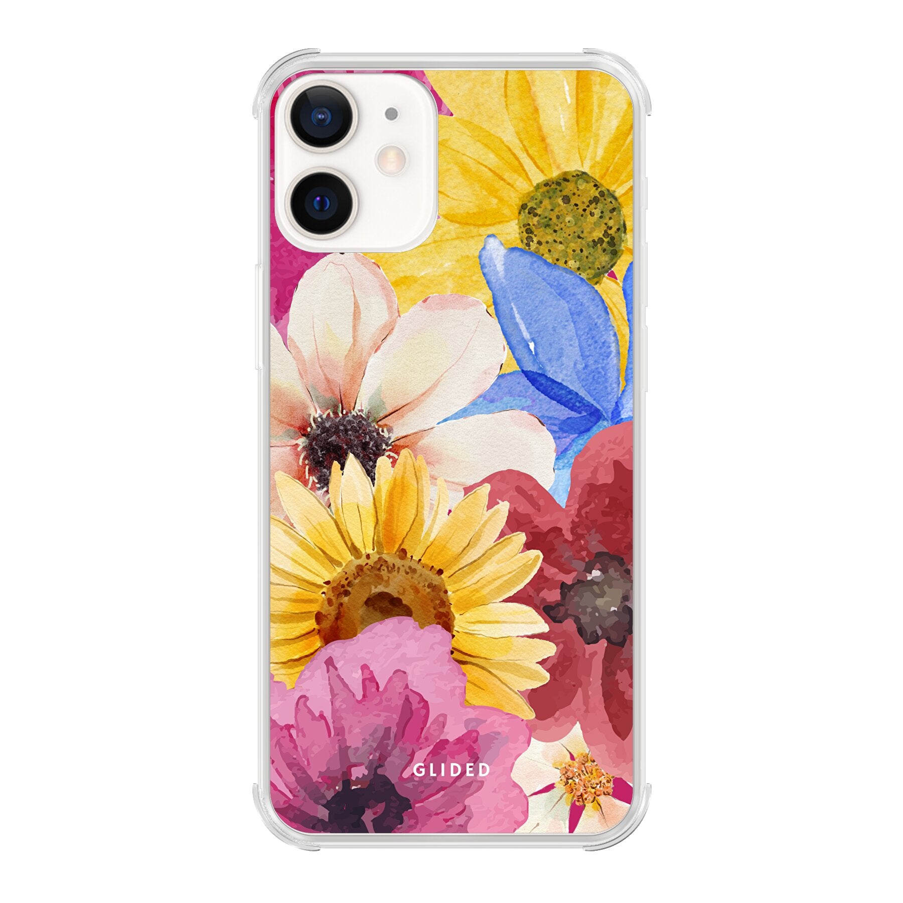 Bouquet iPhone 12 Pro Handyhülle mit floralen Designs, die lebendige Blumen darstellt und stilvollen Schutz bietet.