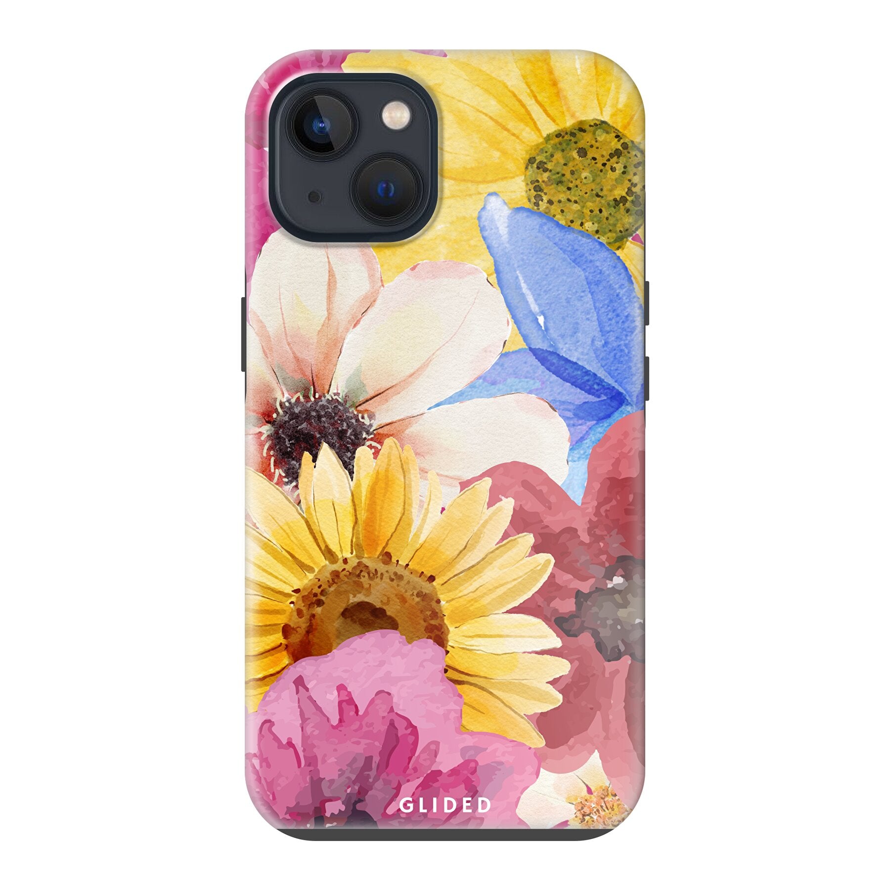 Bouquet iPhone 13 Handyhülle mit floralen Designs, die lebendige Blumenmuster zeigt und stilvollen Schutz bietet.