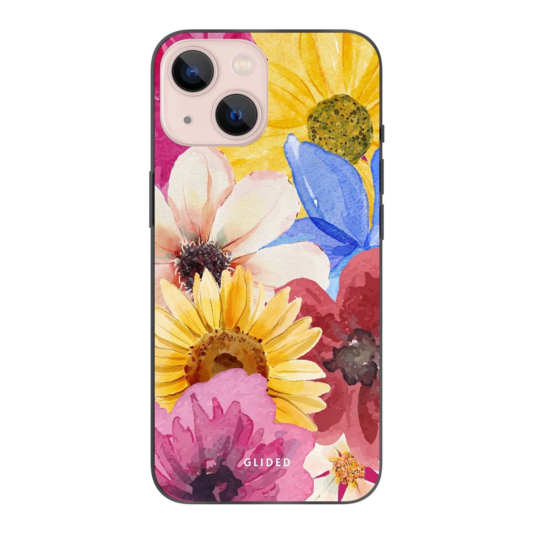 Bouquet iPhone 13 Handyhülle mit floralen Designs, die lebendige Blumenmuster zeigt und stilvollen Schutz bietet.