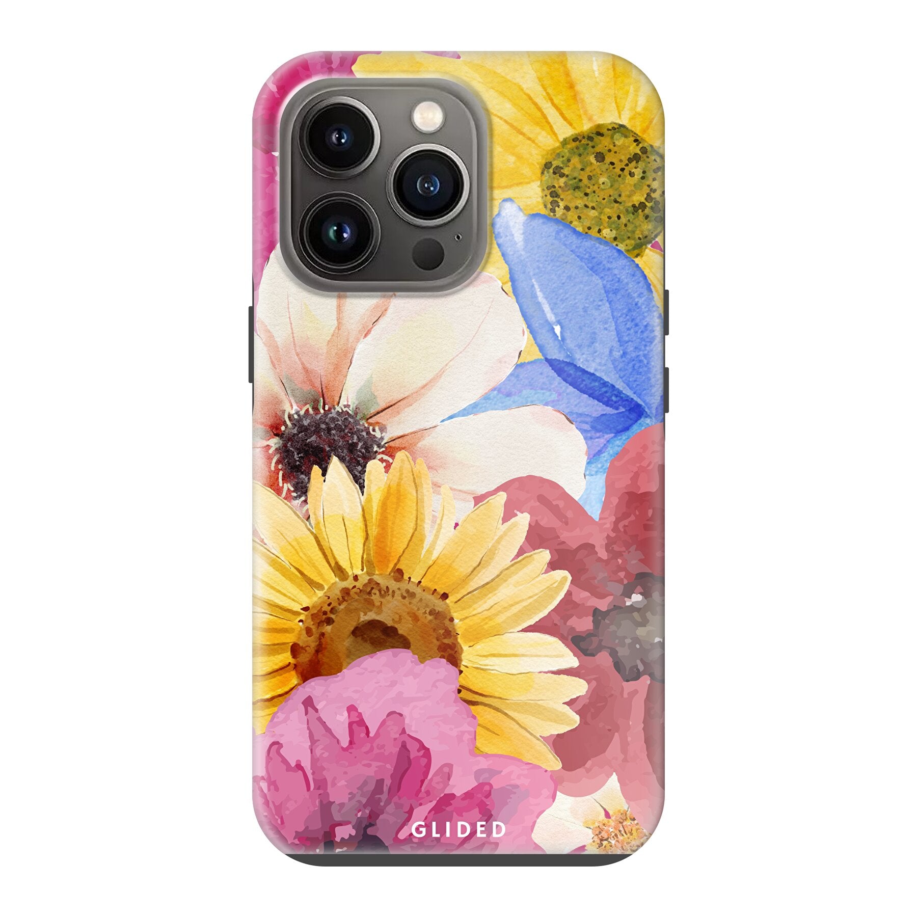 Bouquet iPhone 13 Pro Handyhülle mit floralen Designs, die lebendige Blumen darstellt und stilvollen Schutz bietet.