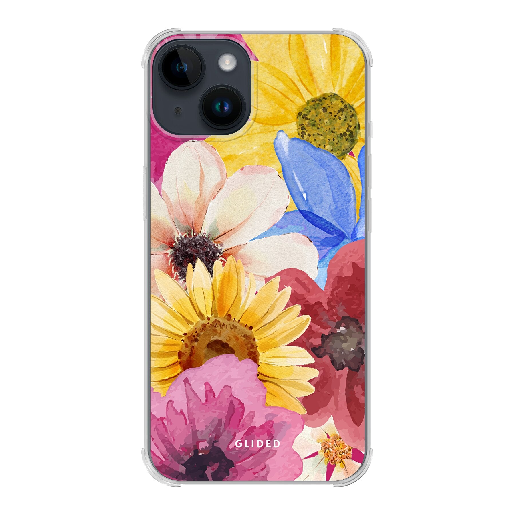 Bouquet iPhone 14 Handyhülle mit floralen Designs, die lebendige Blumen darstellt und stilvollen Schutz bietet.