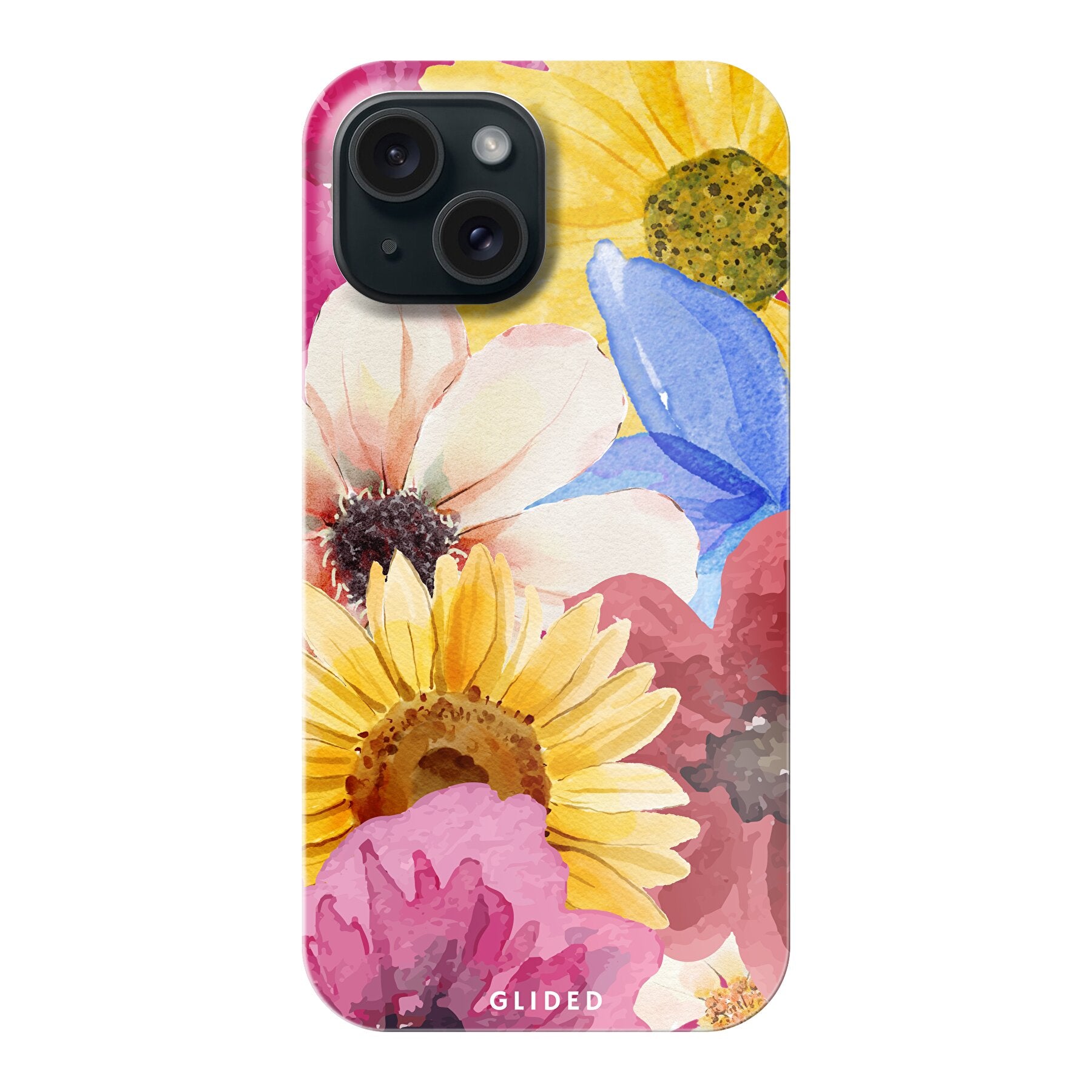 Bouquet iPhone 15 Handyhülle mit floralen Designs, die lebendige Blumen darstellt und stilvollen Schutz bietet.