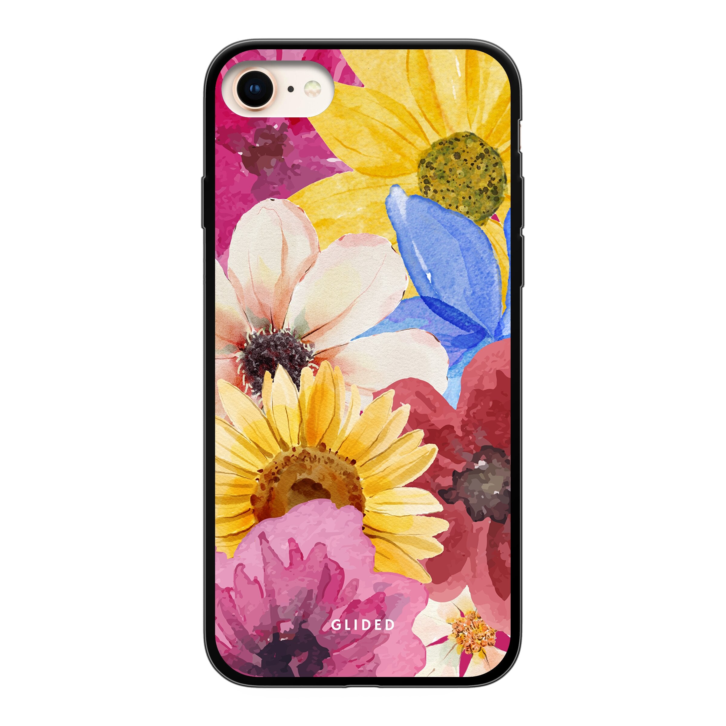 Bouquet iPhone 8 Handyhülle mit floralen Designs, die lebendige Blumen darstellt und stilvollen Schutz bietet.