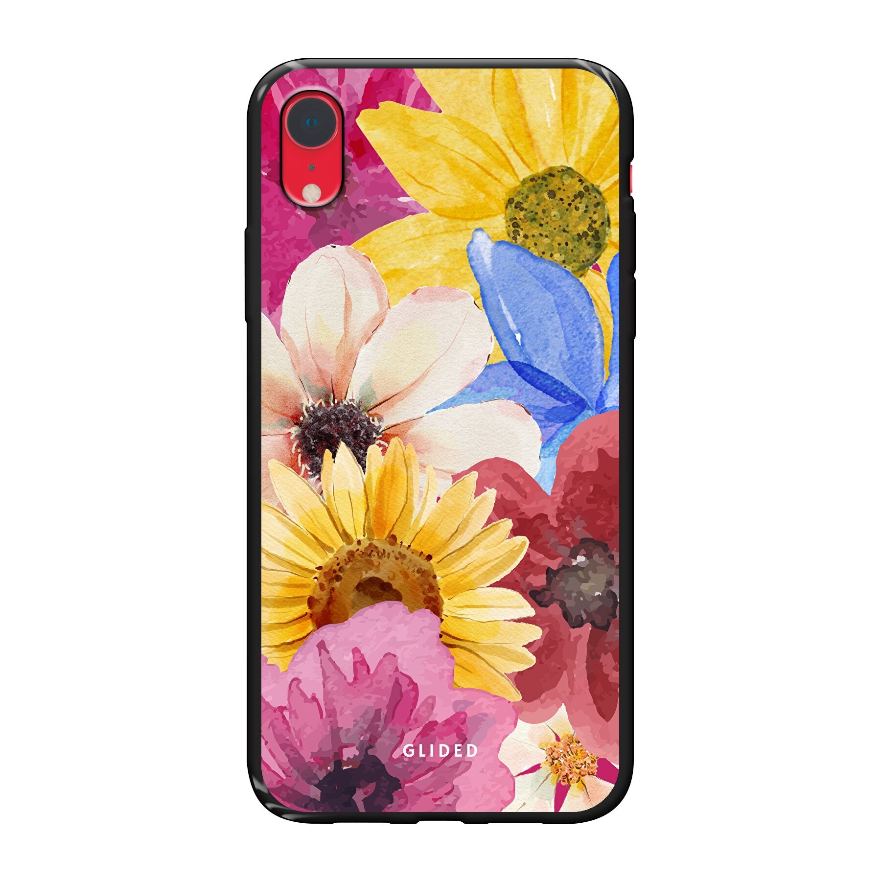 Bouquet iPhone XR Handyhülle mit floralen Designs, die lebendige Blumen und elegante Farben zeigt.