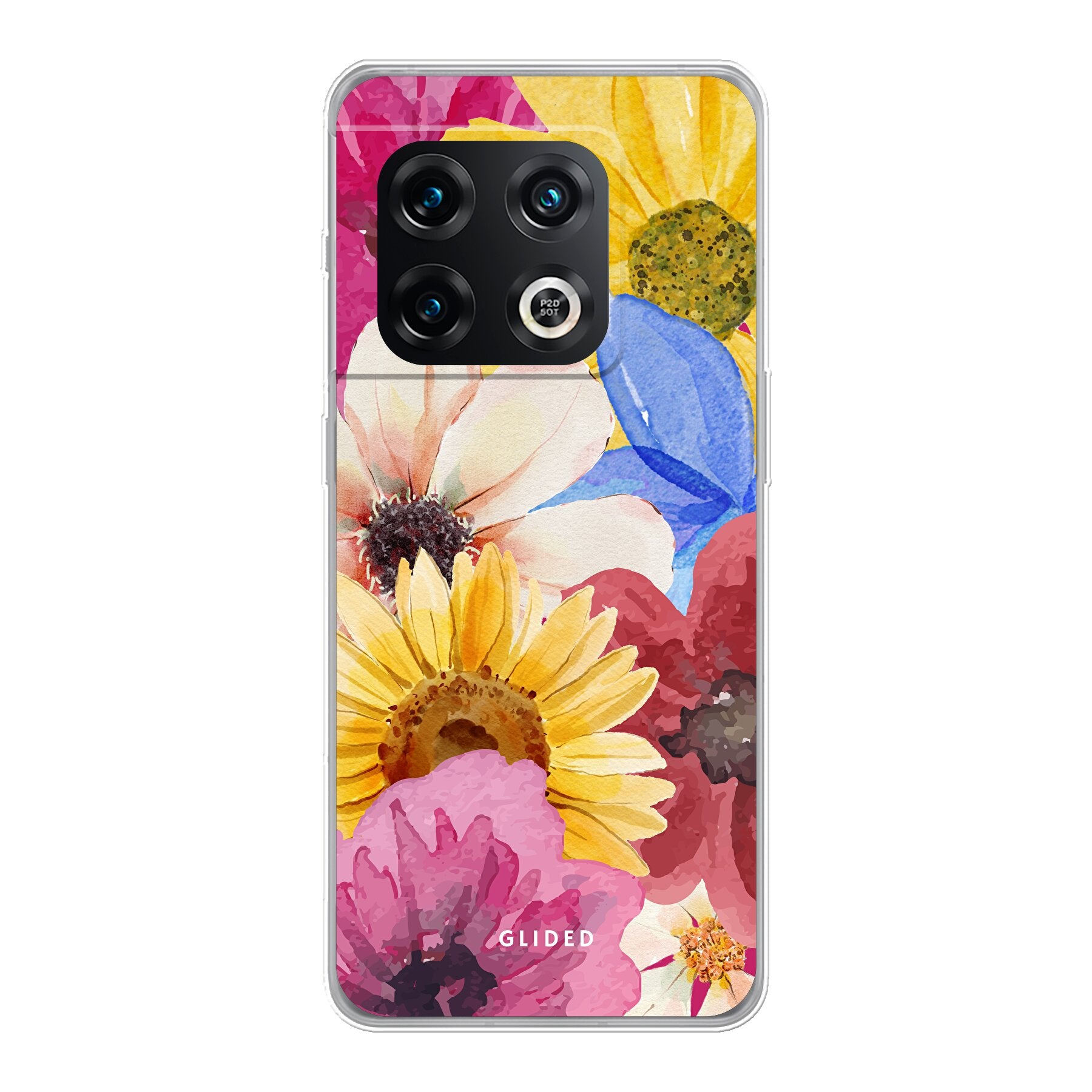 Bouquet Handyhülle für OnePlus 10 Pro mit floralen Designs in lebendigen Farben, die stilvollen Schutz bietet.