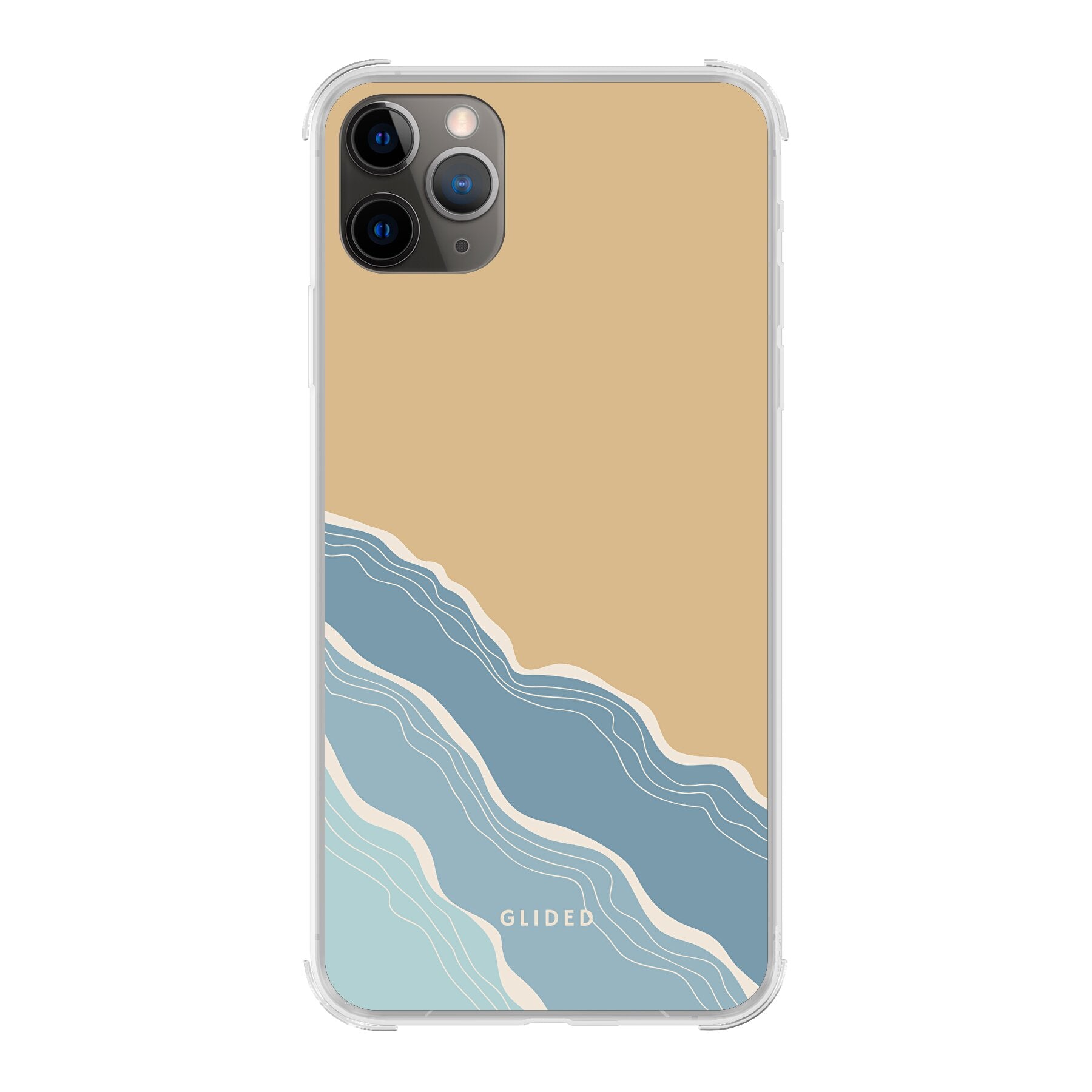 Breeze Handyhülle für iPhone 11 Pro Max mit einem einzigartigen Stranddesign, das lebendige Farben und ein stilvolles Aussehen bietet.