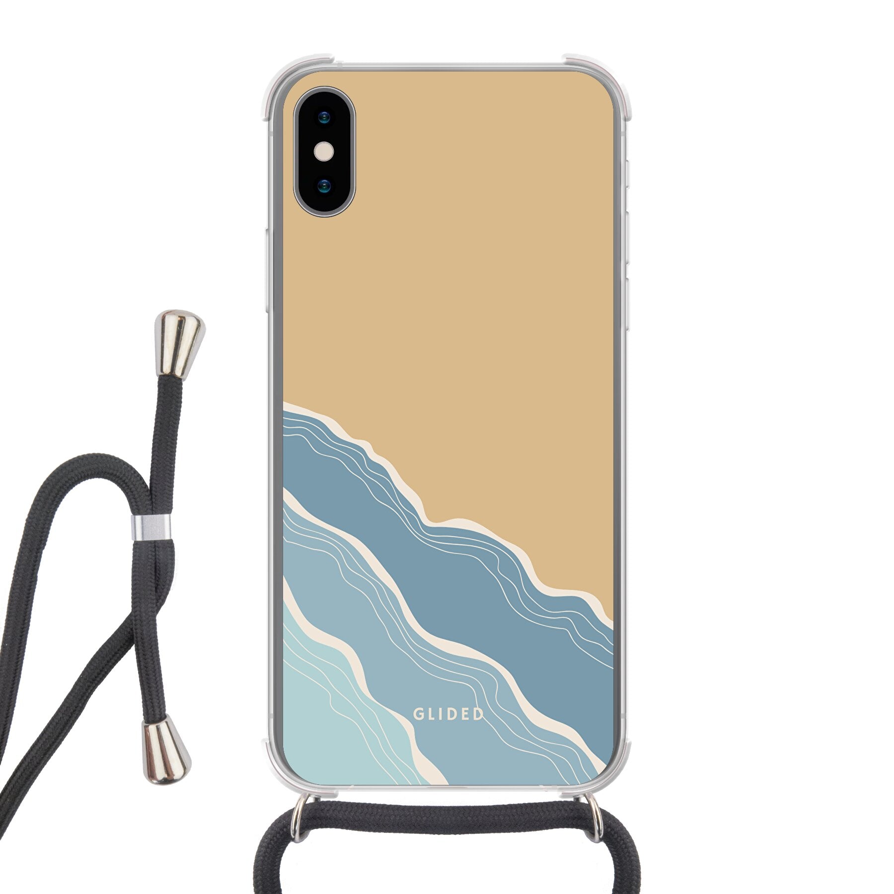 Breeze iPhone X/Xs Handyhülle mit einzigartigem Stranddesign, das an sonnige Tage und Meeresbrisen erinnert.