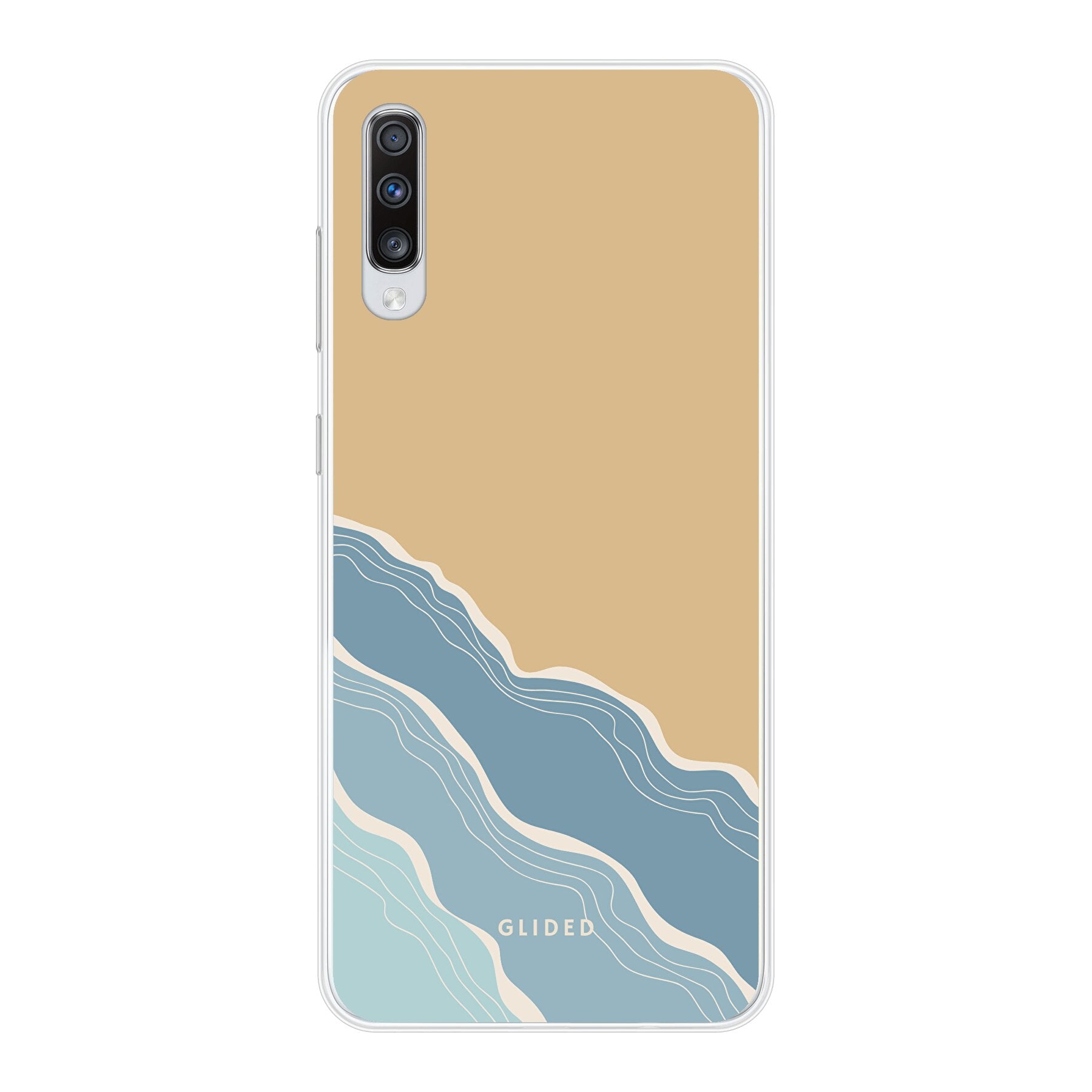 Breeze Handyhülle für Samsung Galaxy A70 mit einzigartigem Stranddesign, idealer Schutz und präzisen Aussparungen.