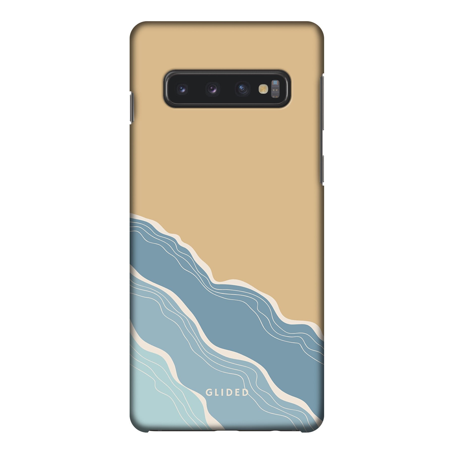 Breeze Handyhülle für Samsung Galaxy S10 mit einem einzigartigen Stranddesign, das an sonnige Tage und Meeresbrisen erinnert.