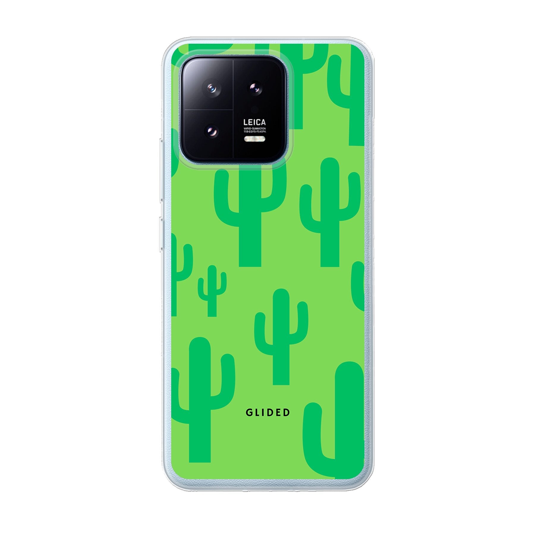 Cactus Spikes Handyhülle für Xiaomi 13 Pro mit lebendigem Kaktus-Design auf grünem Hintergrund.