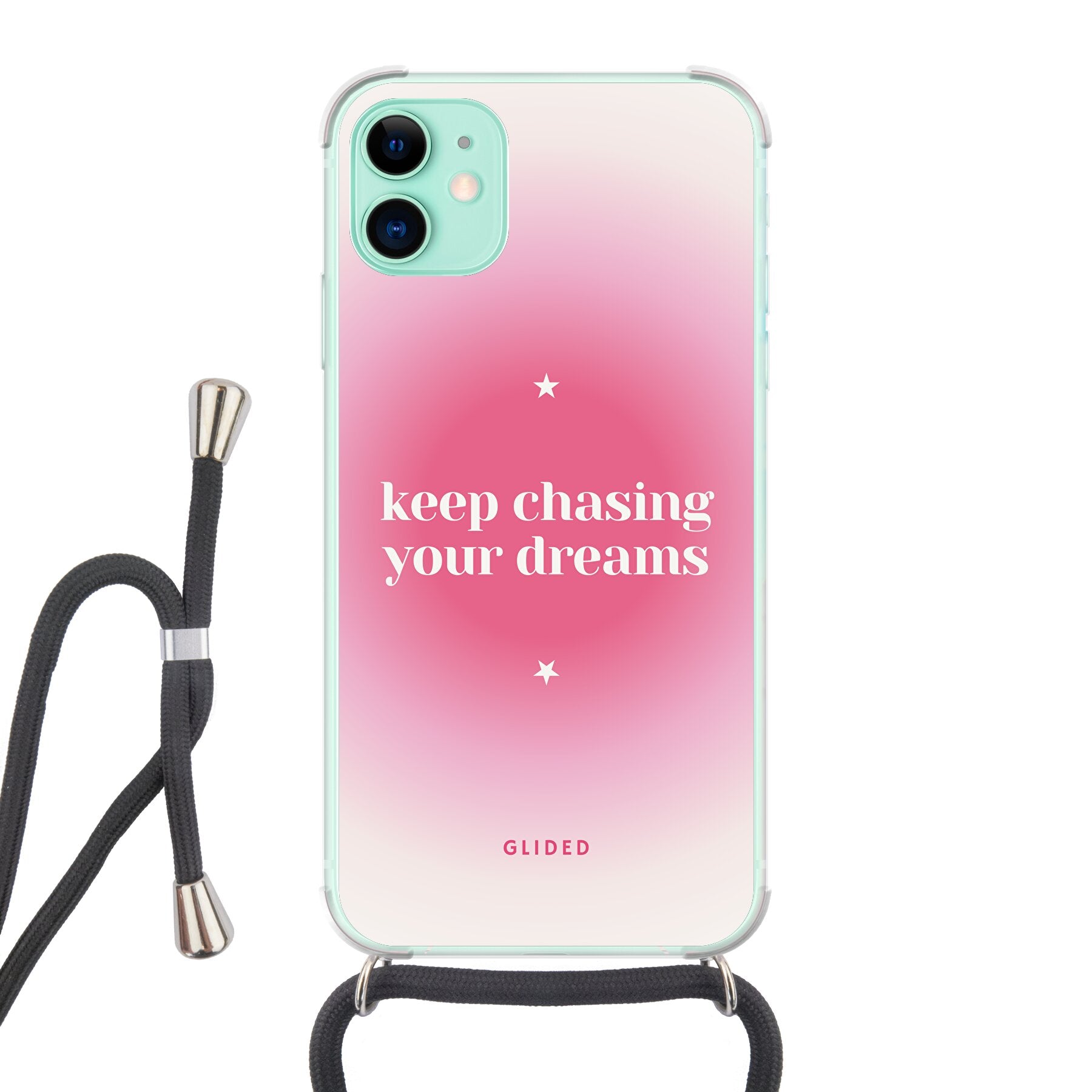 Chasing Dreams Handyhülle für iPhone 11 mit inspirierender Botschaft und schlankem Design, idealer Schutz für dein Smartphone.