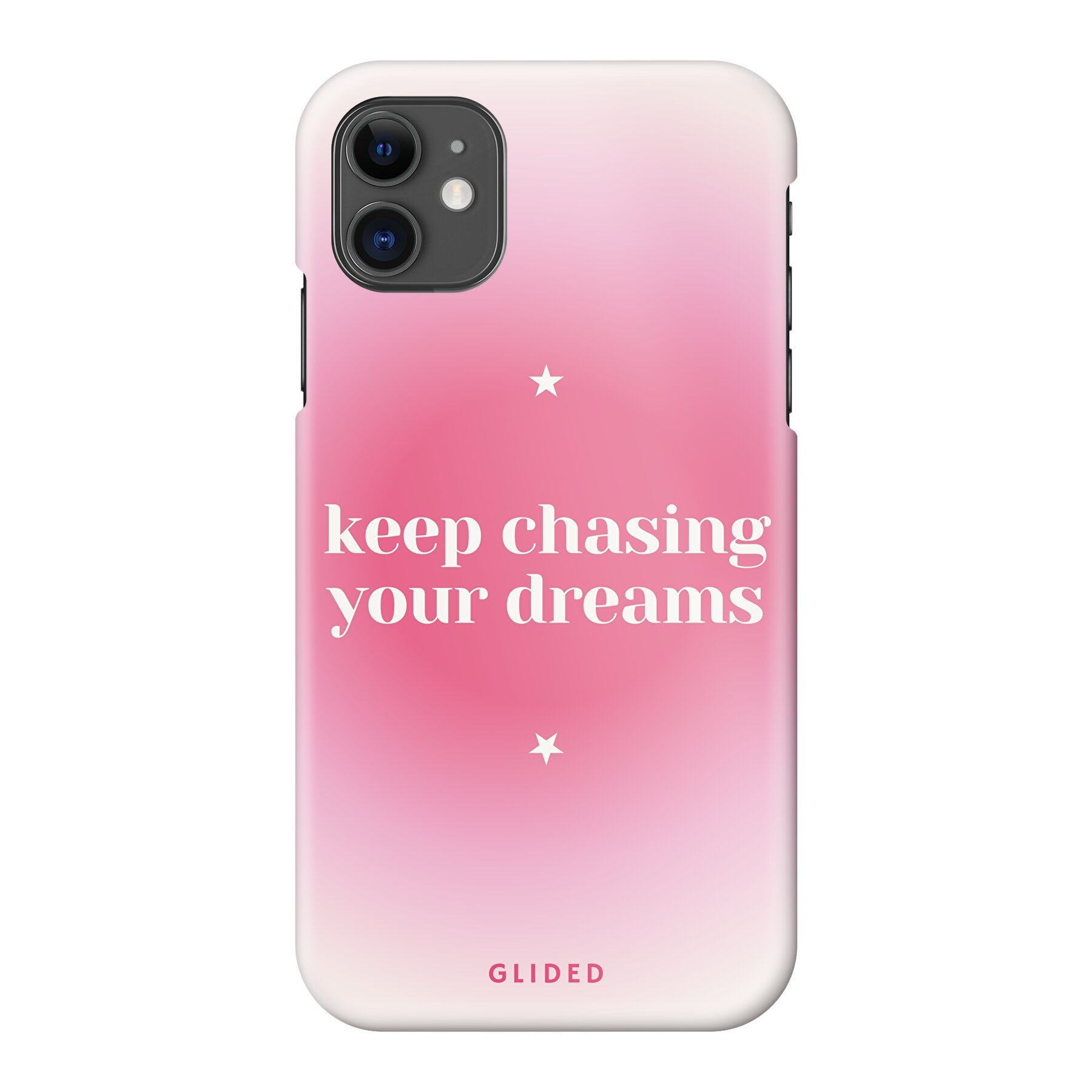 Chasing Dreams Handyhülle für iPhone 11 mit inspirierender Botschaft und schlankem Design, idealer Schutz für dein Smartphone.