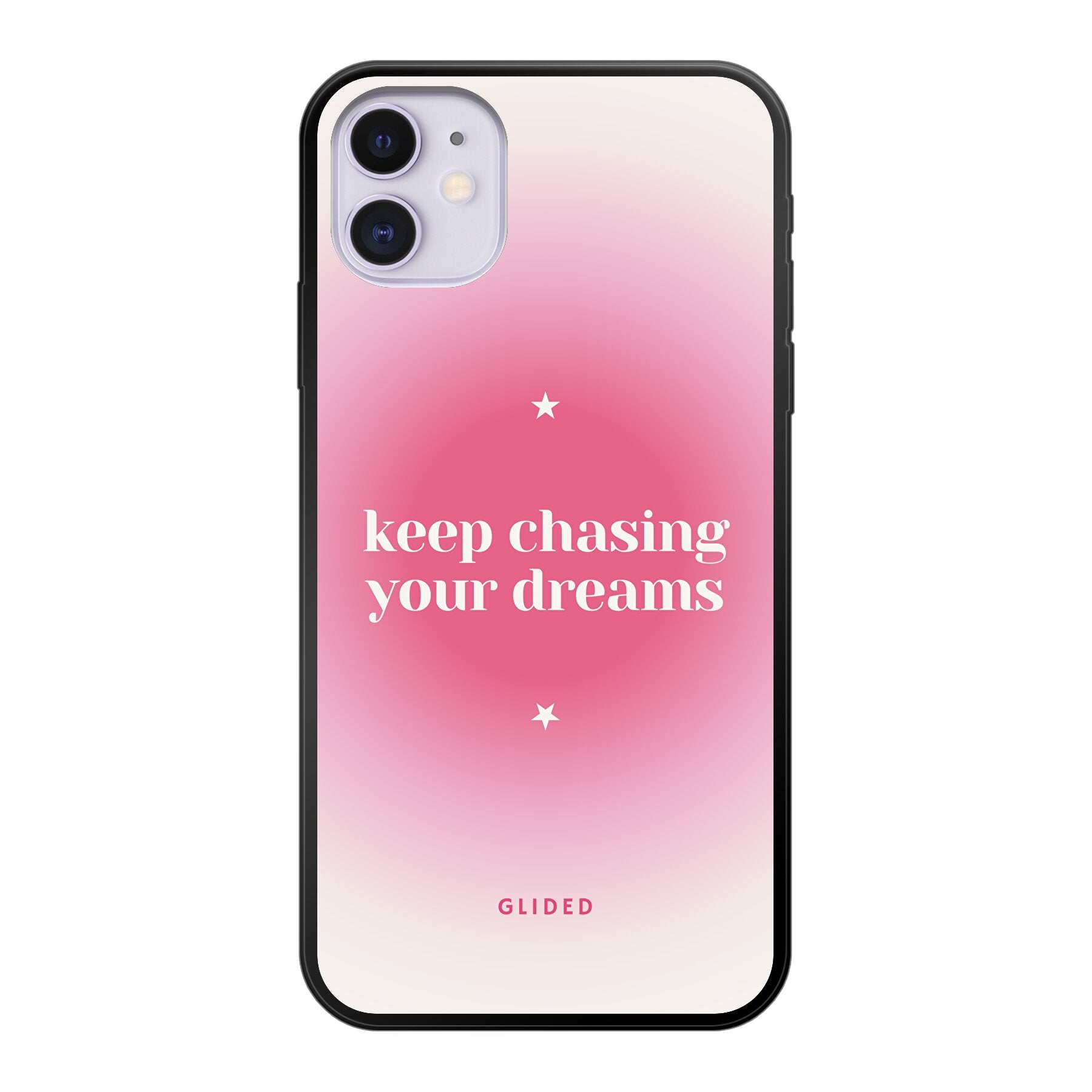 Chasing Dreams Handyhülle für iPhone 11 mit inspirierender Botschaft und schlankem Design, idealer Schutz für dein Smartphone.