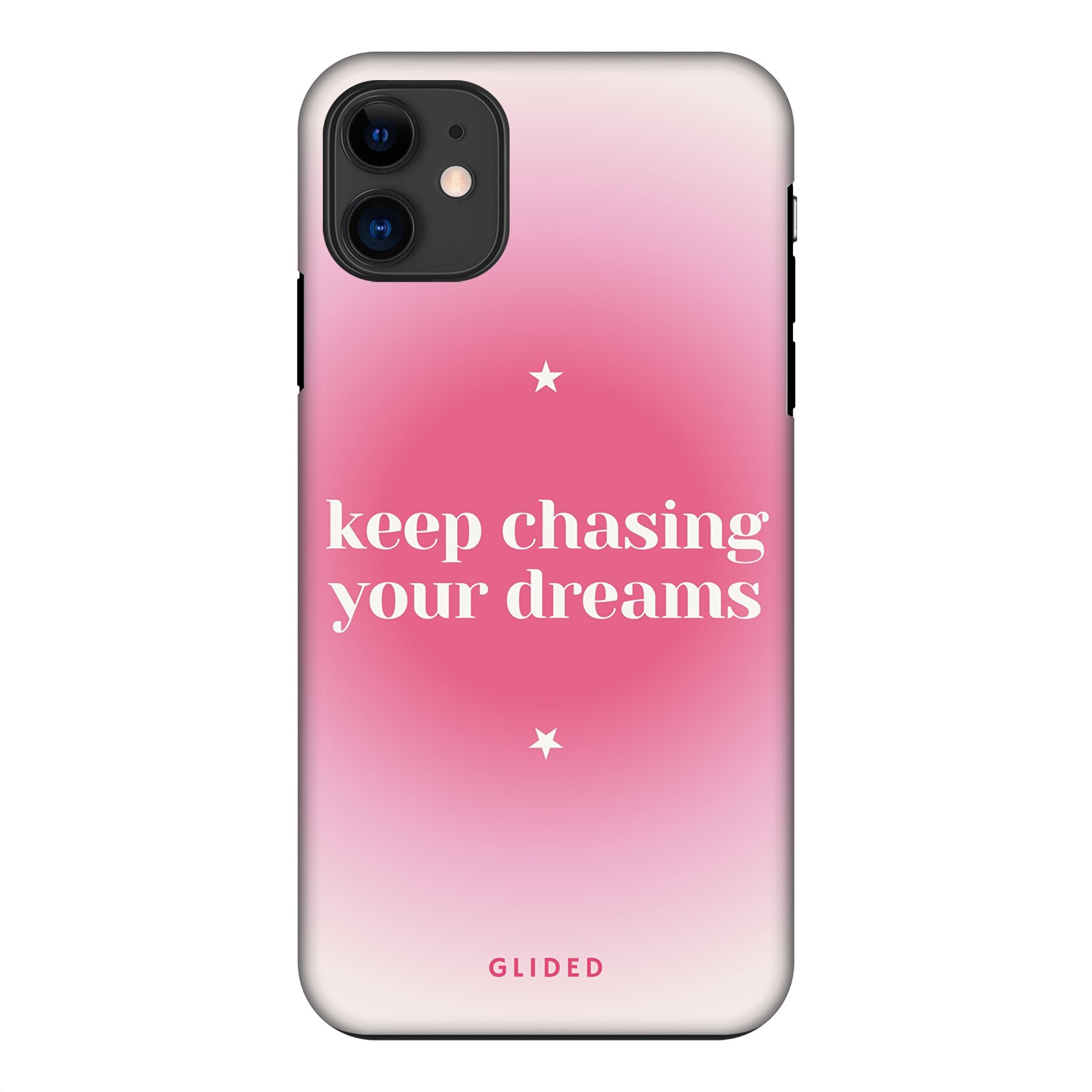 Chasing Dreams Handyhülle für iPhone 11 mit inspirierender Botschaft und schlankem Design, idealer Schutz für dein Smartphone.